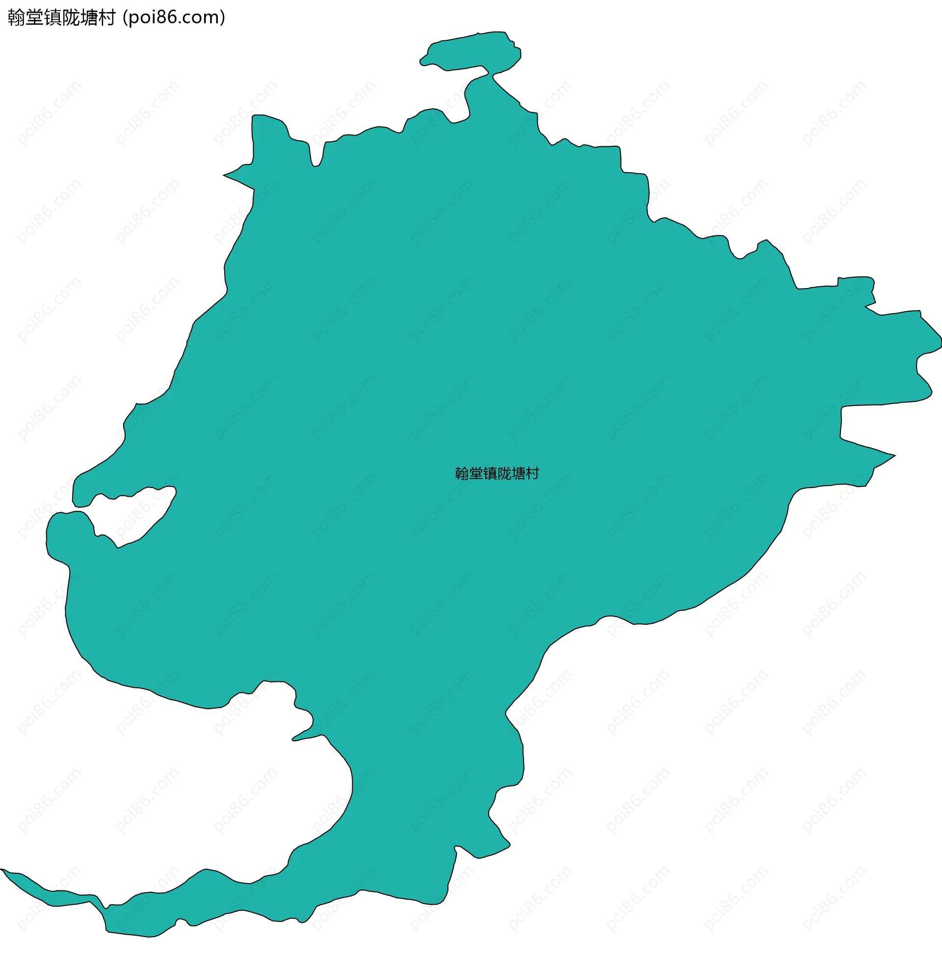 翰堂镇陇塘村边界地图