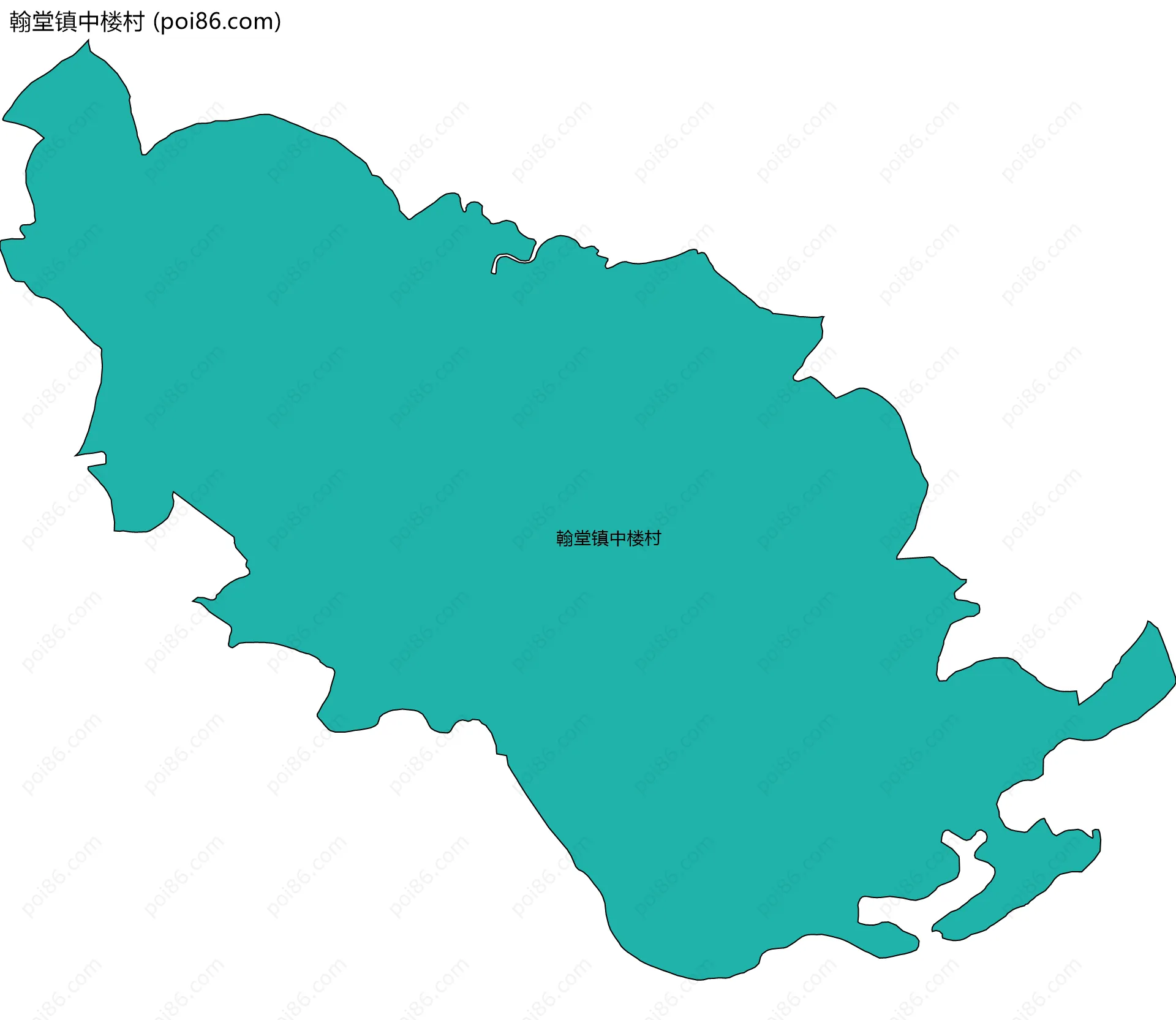 翰堂镇中楼村边界地图