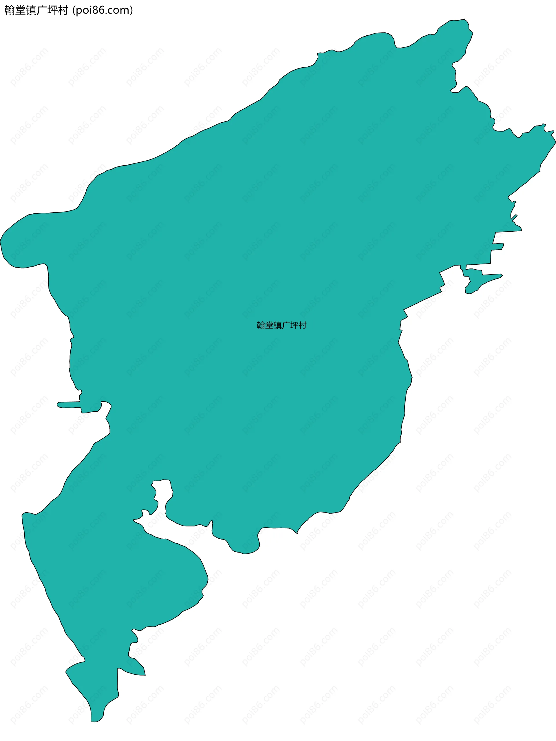 翰堂镇广坪村边界地图