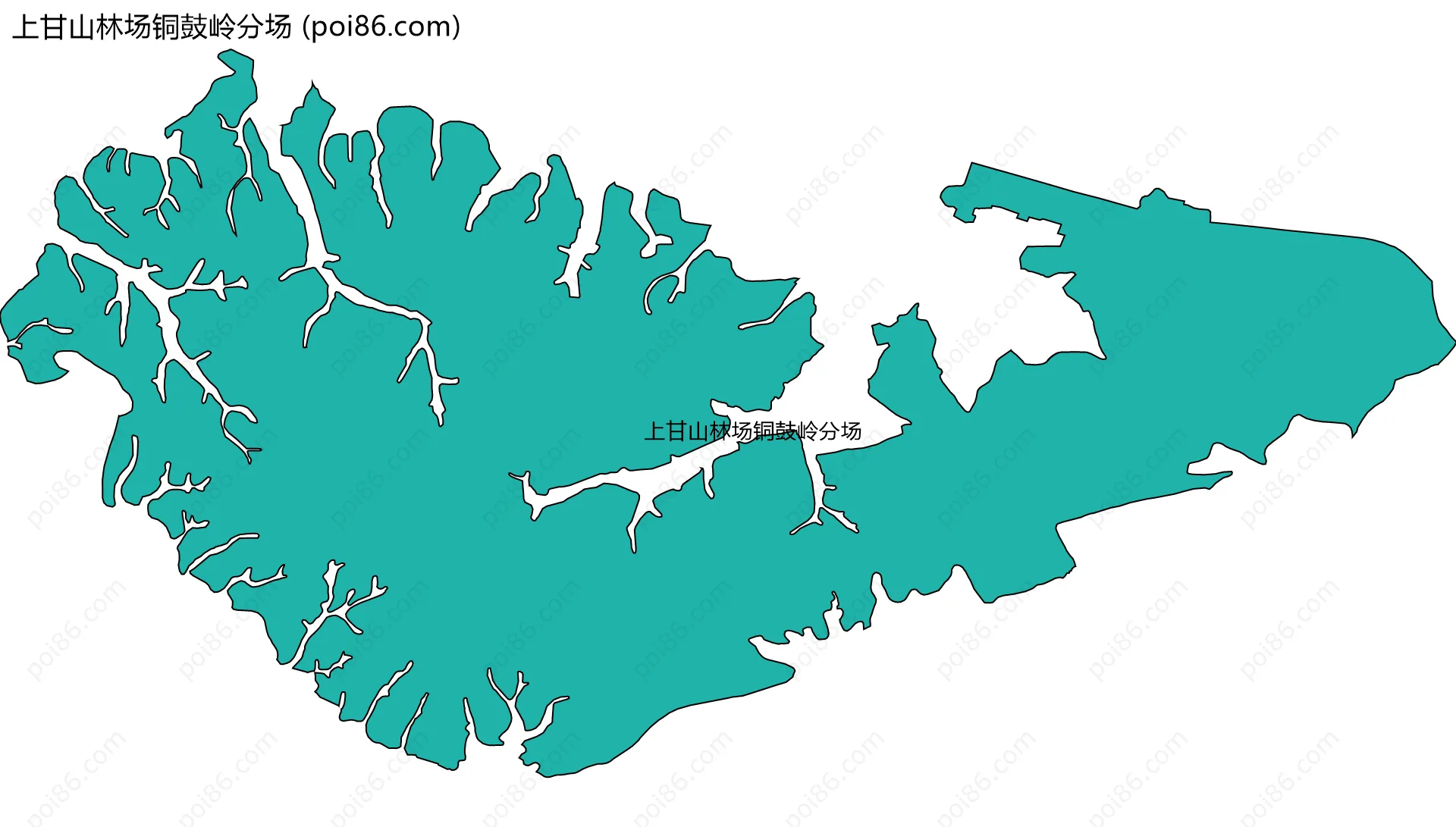 上甘山林场铜鼓岭分场边界地图