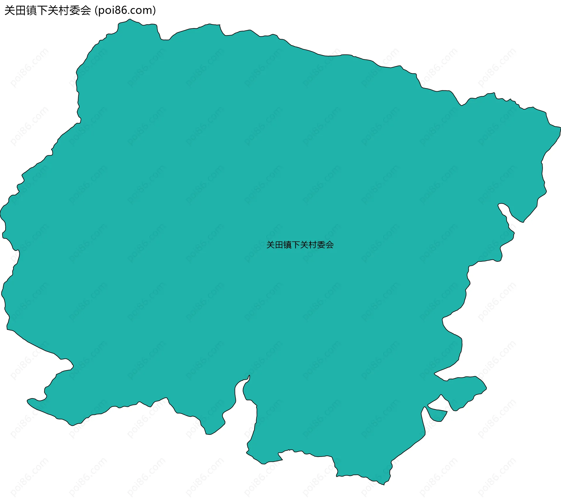 关田镇下关村委会边界地图