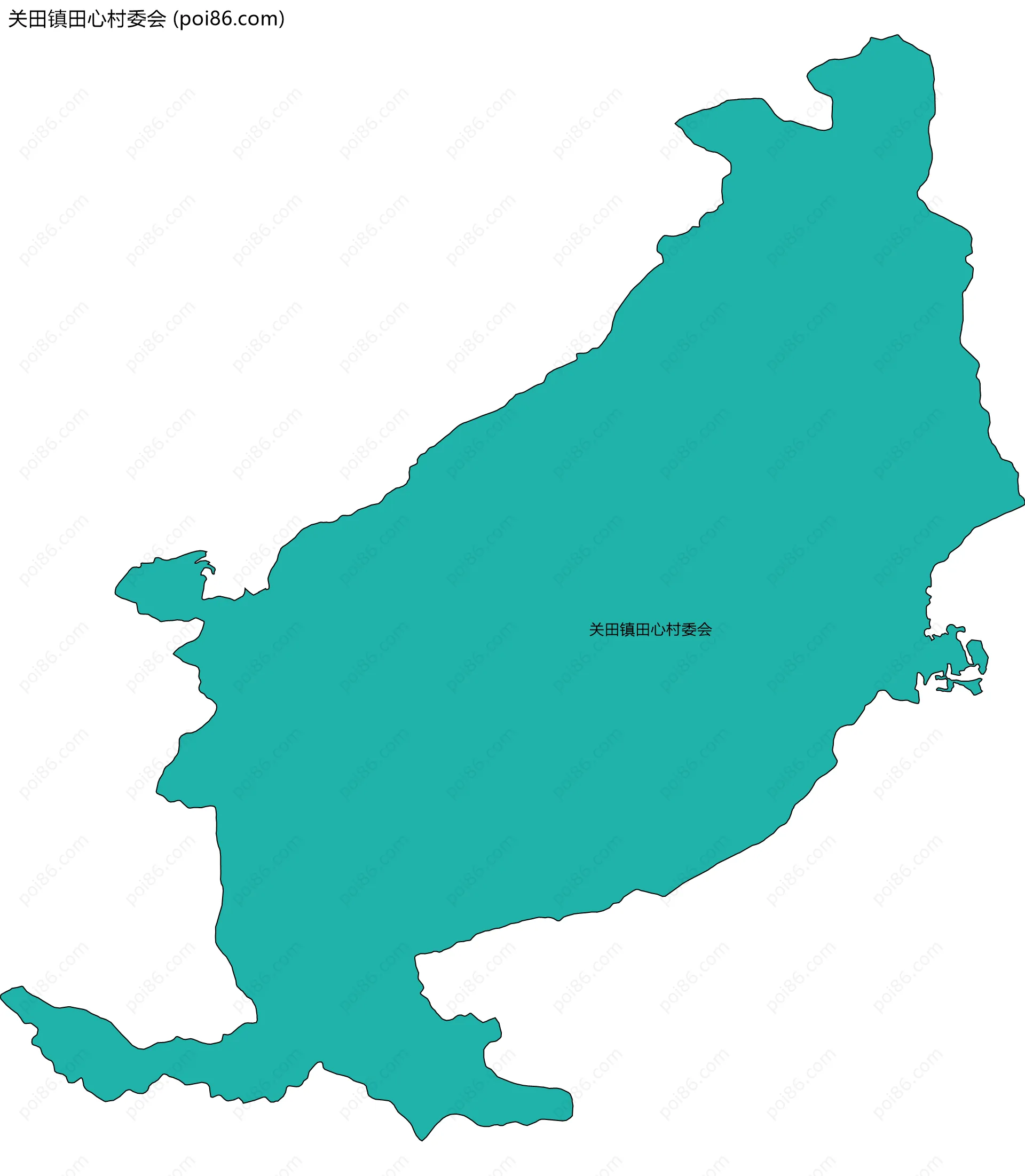 关田镇田心村委会边界地图