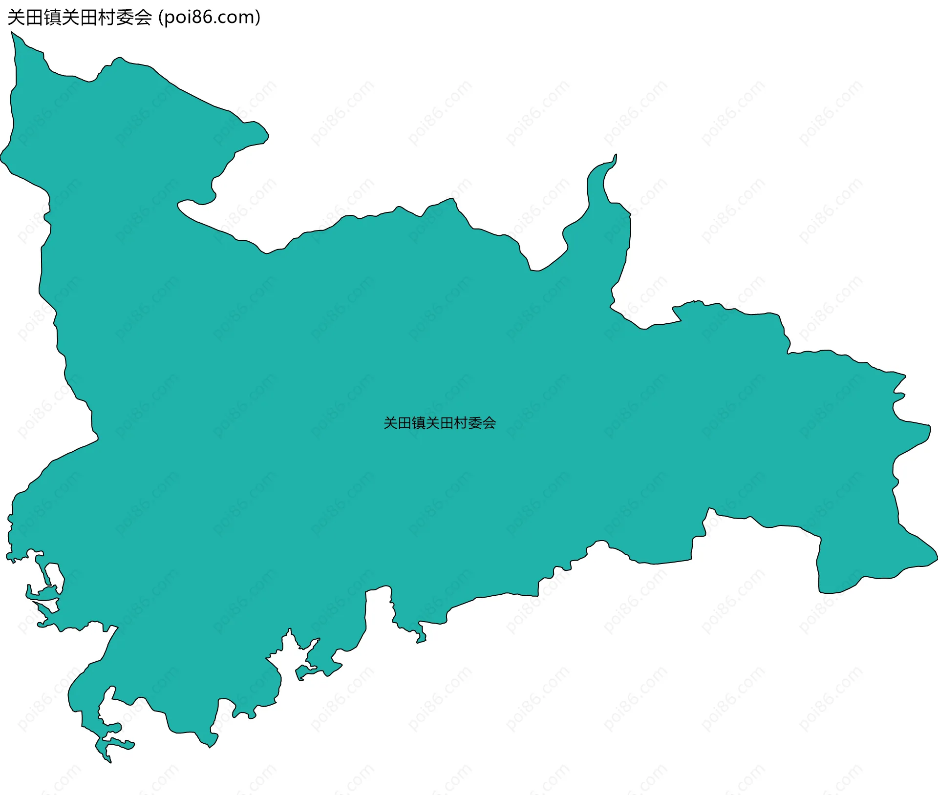 关田镇关田村委会边界地图