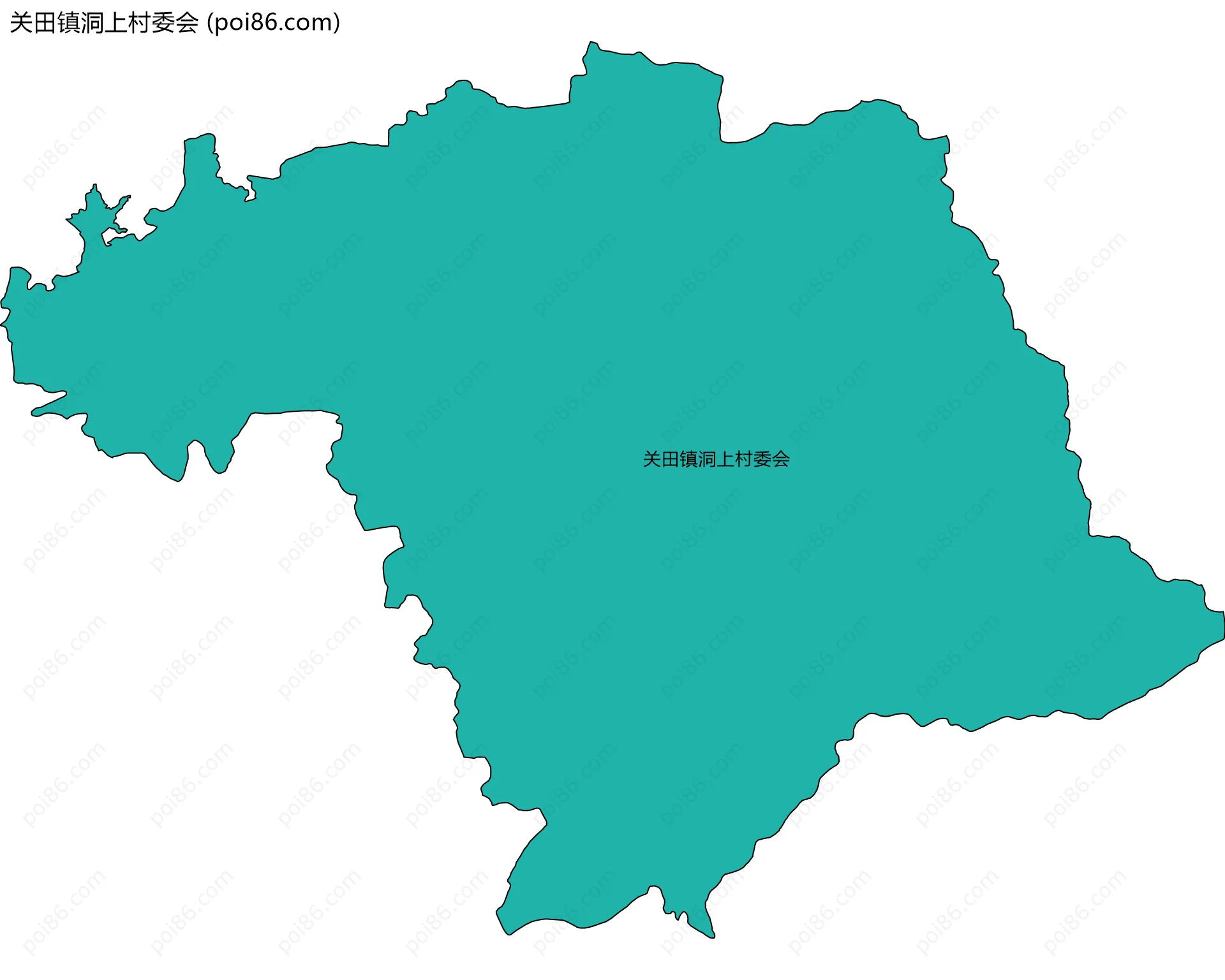 关田镇洞上村委会边界地图