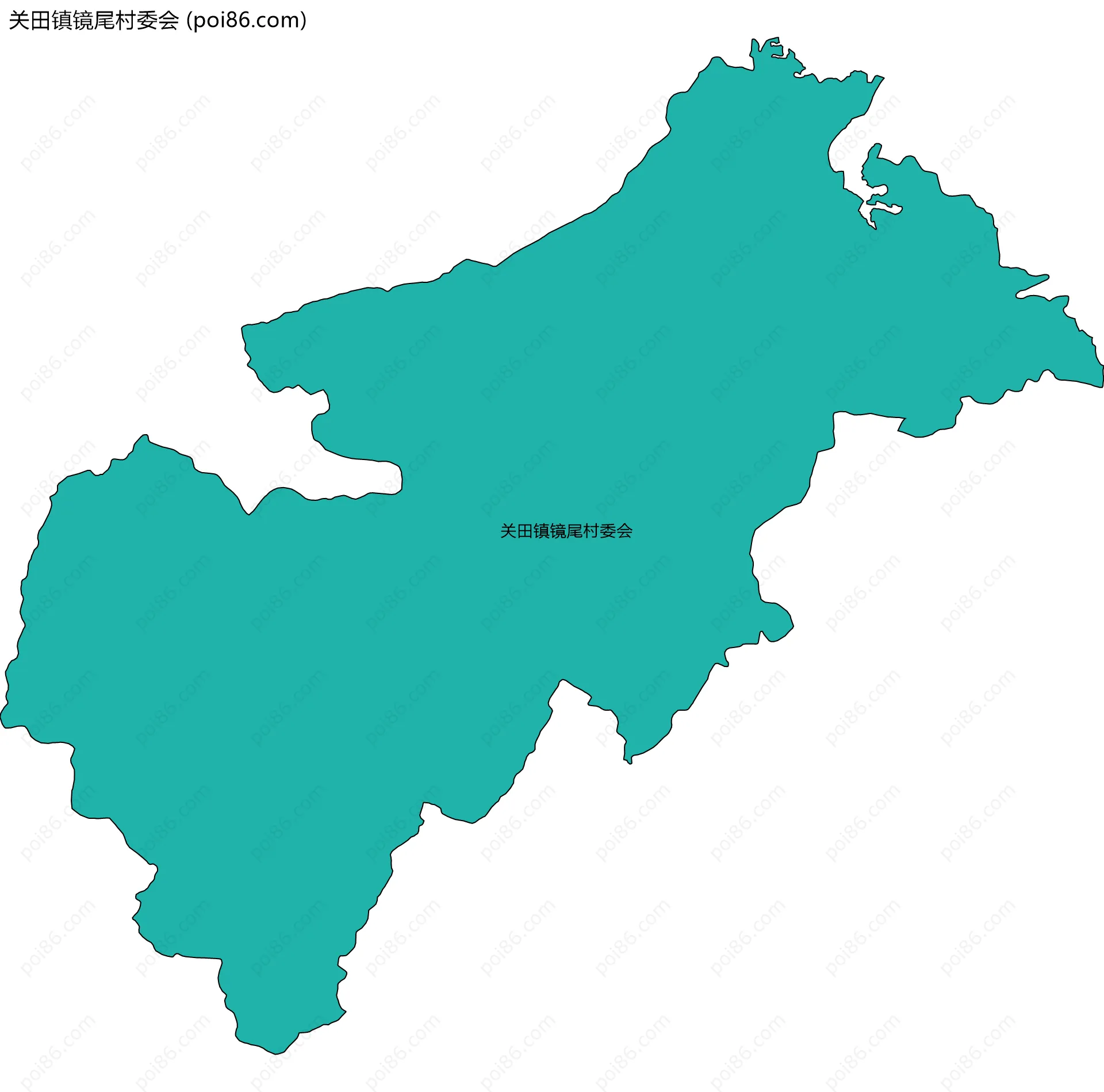 关田镇镜尾村委会边界地图