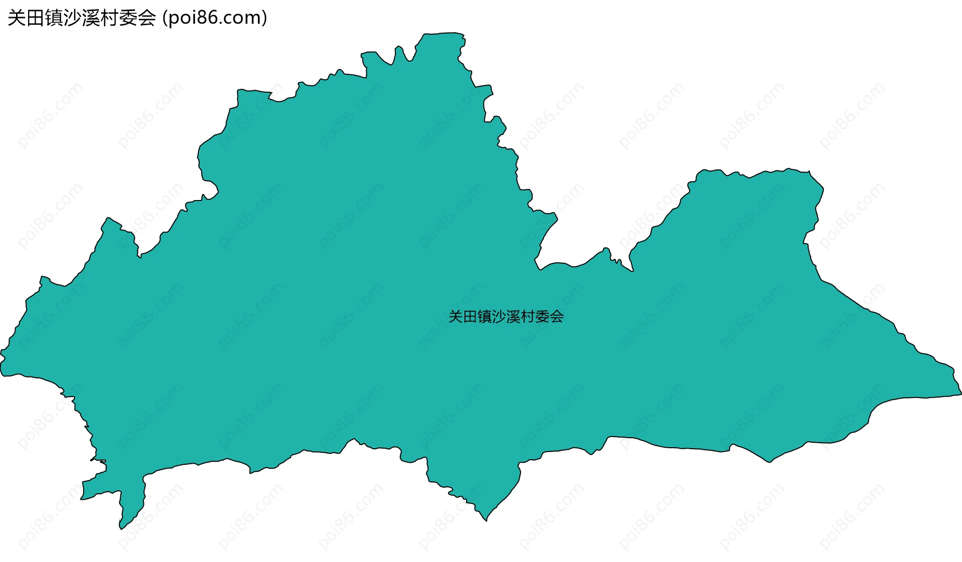 关田镇沙溪村委会边界地图