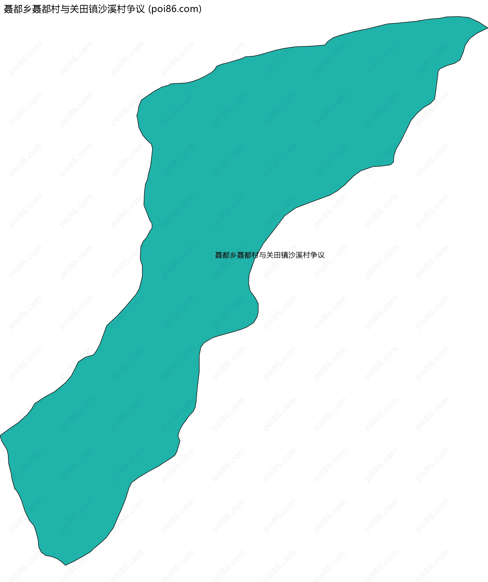 聂都乡聂都村与关田镇沙溪村争议边界地图