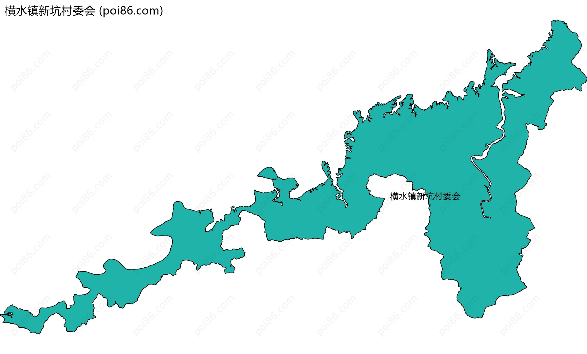 横水镇新坑村委会边界地图