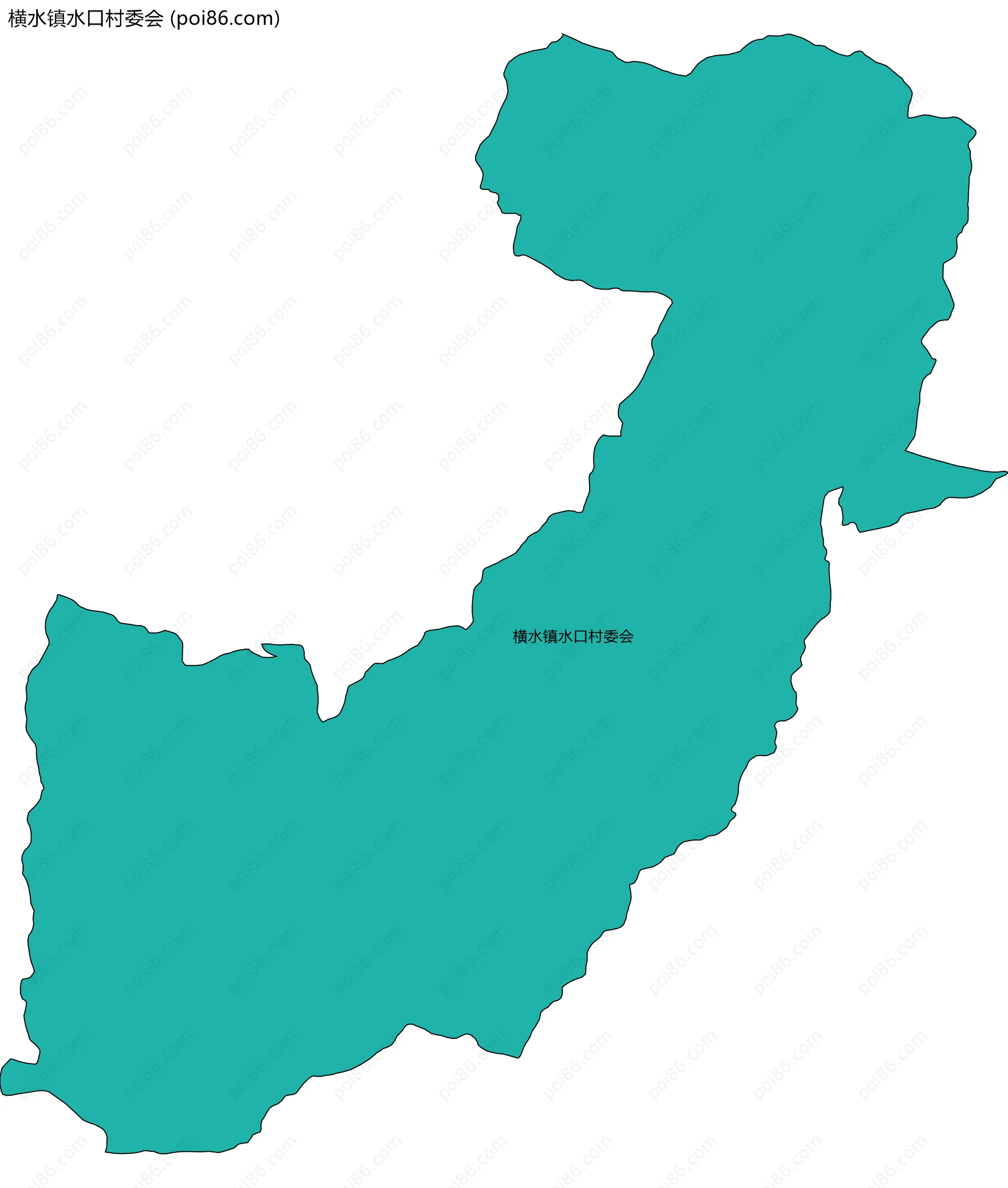 横水镇水口村委会边界地图