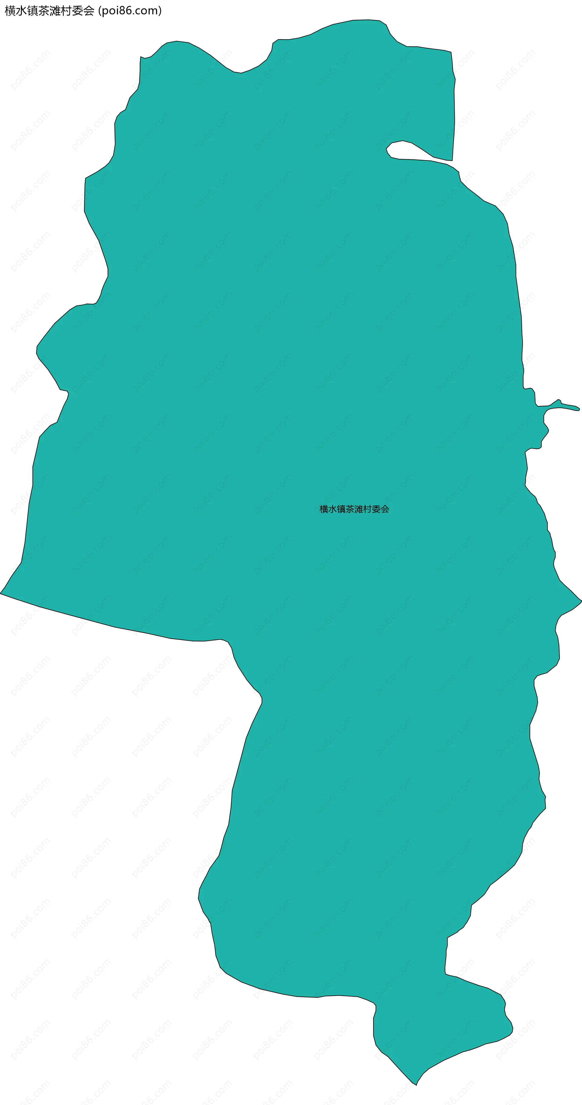 横水镇茶滩村委会边界地图