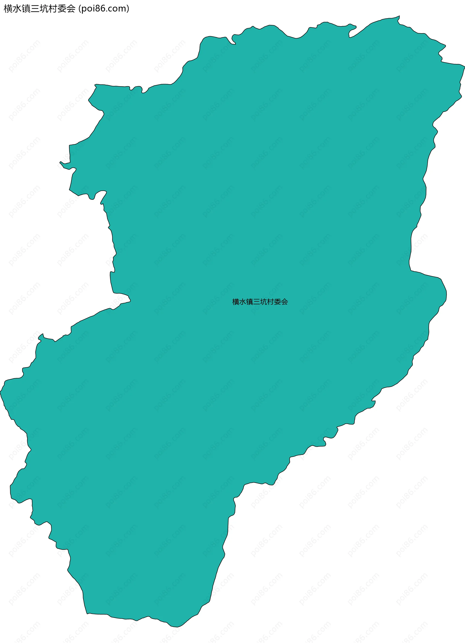 横水镇三坑村委会边界地图