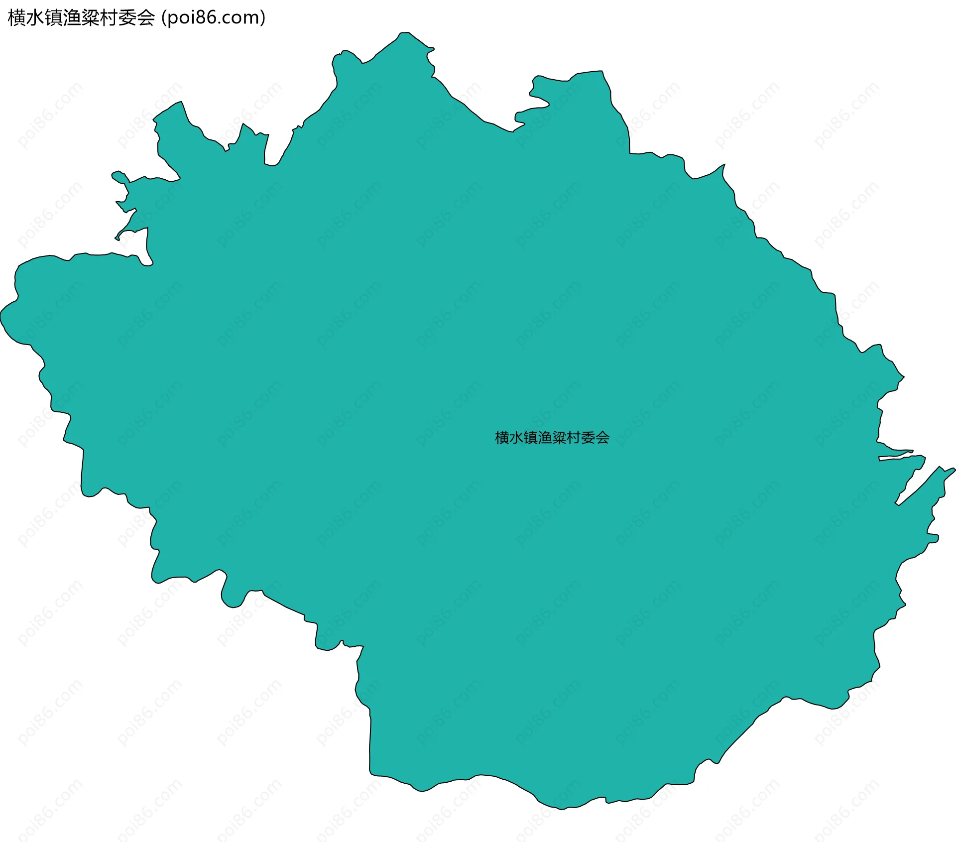 横水镇渔粱村委会边界地图