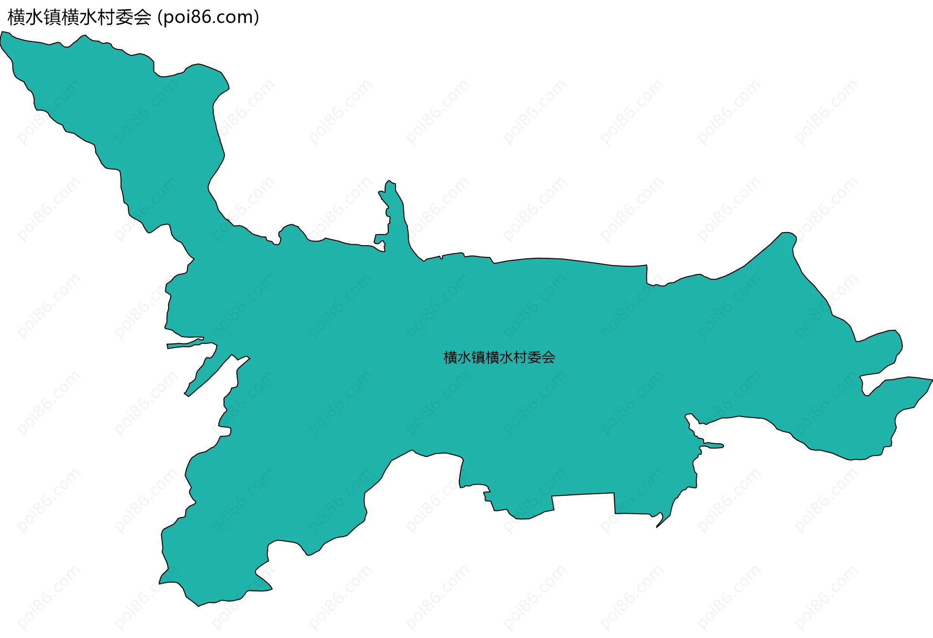 横水镇横水村委会边界地图