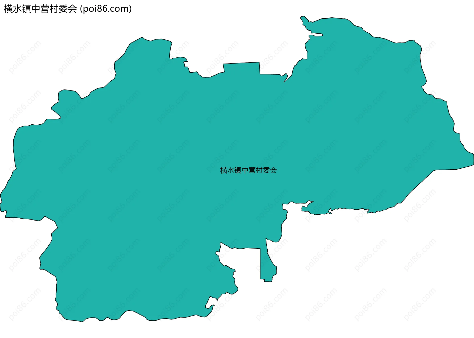 横水镇中营村委会边界地图