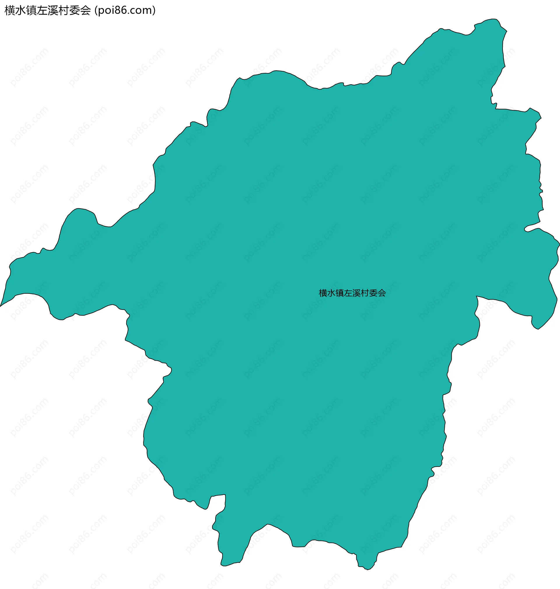 横水镇左溪村委会边界地图