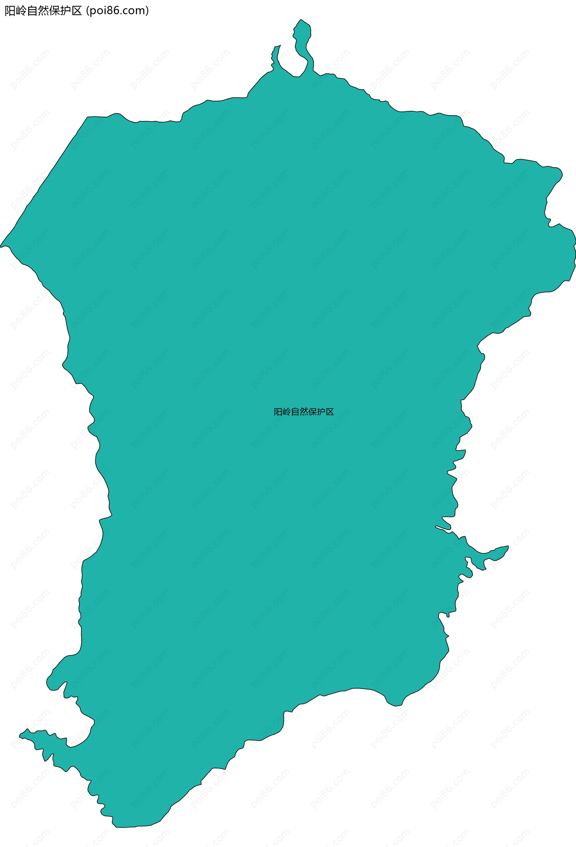 阳岭自然保护区边界地图