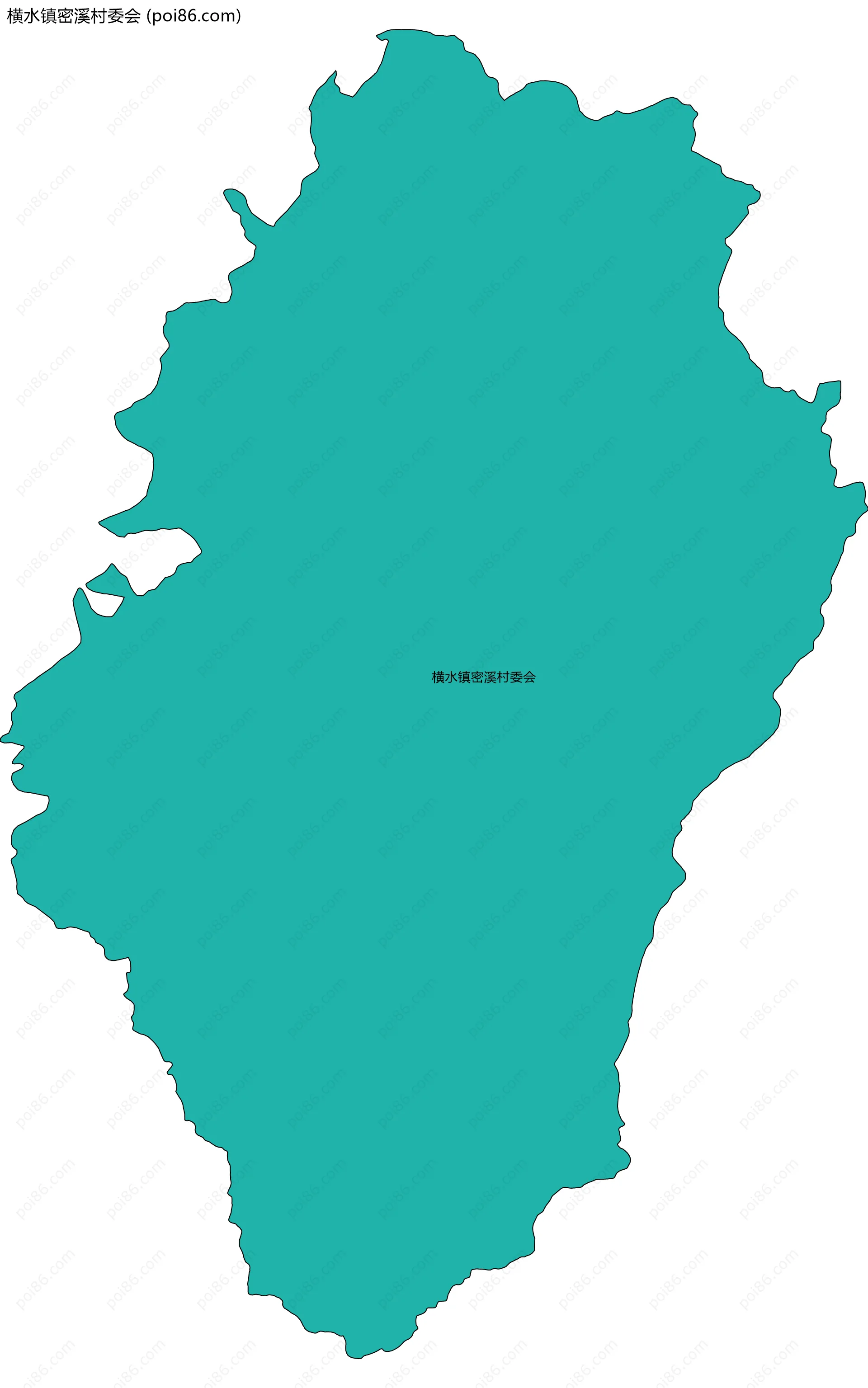 横水镇密溪村委会边界地图