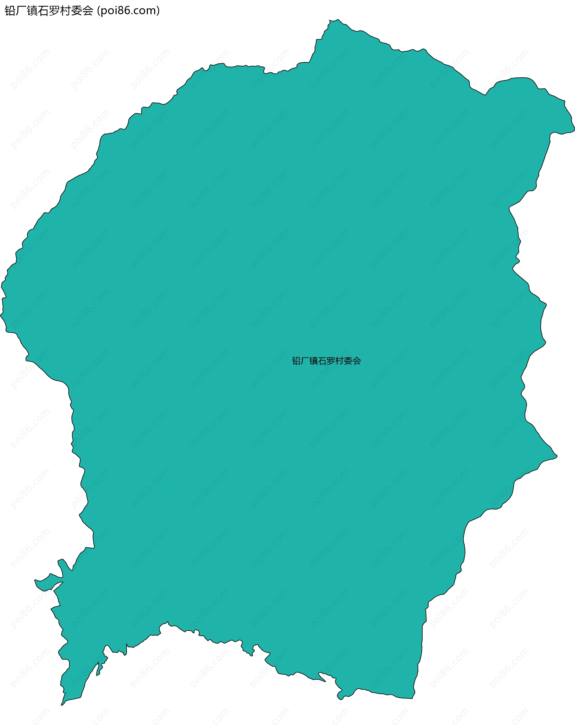 铅厂镇石罗村委会边界地图