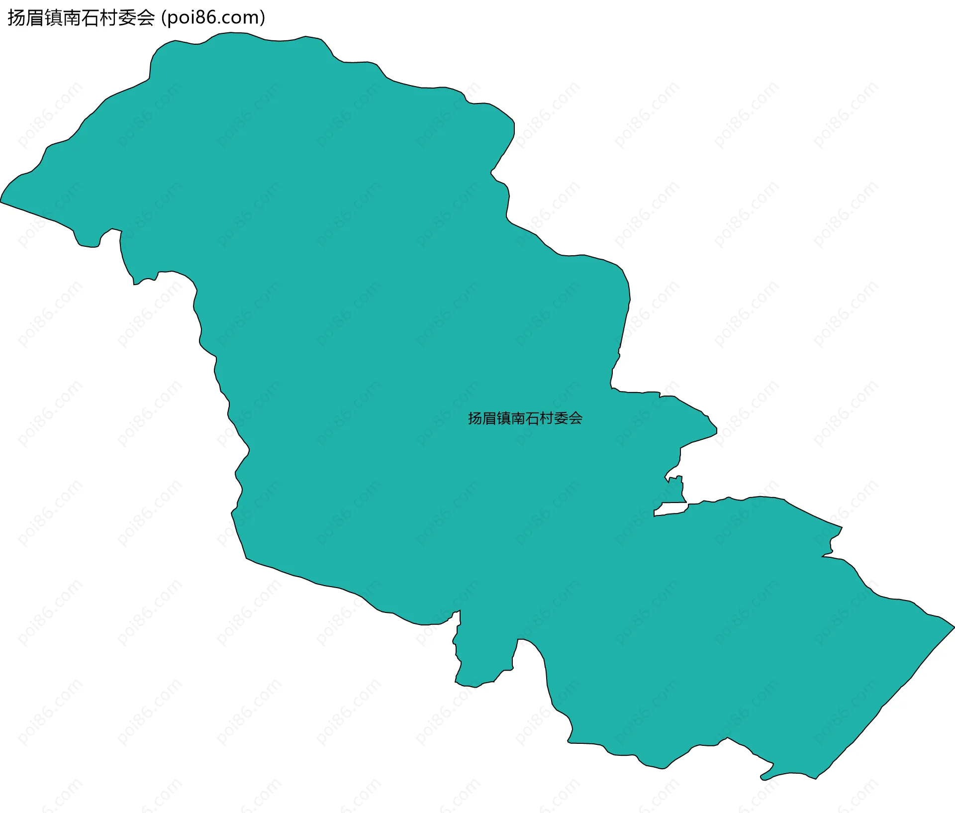扬眉镇南石村委会边界地图