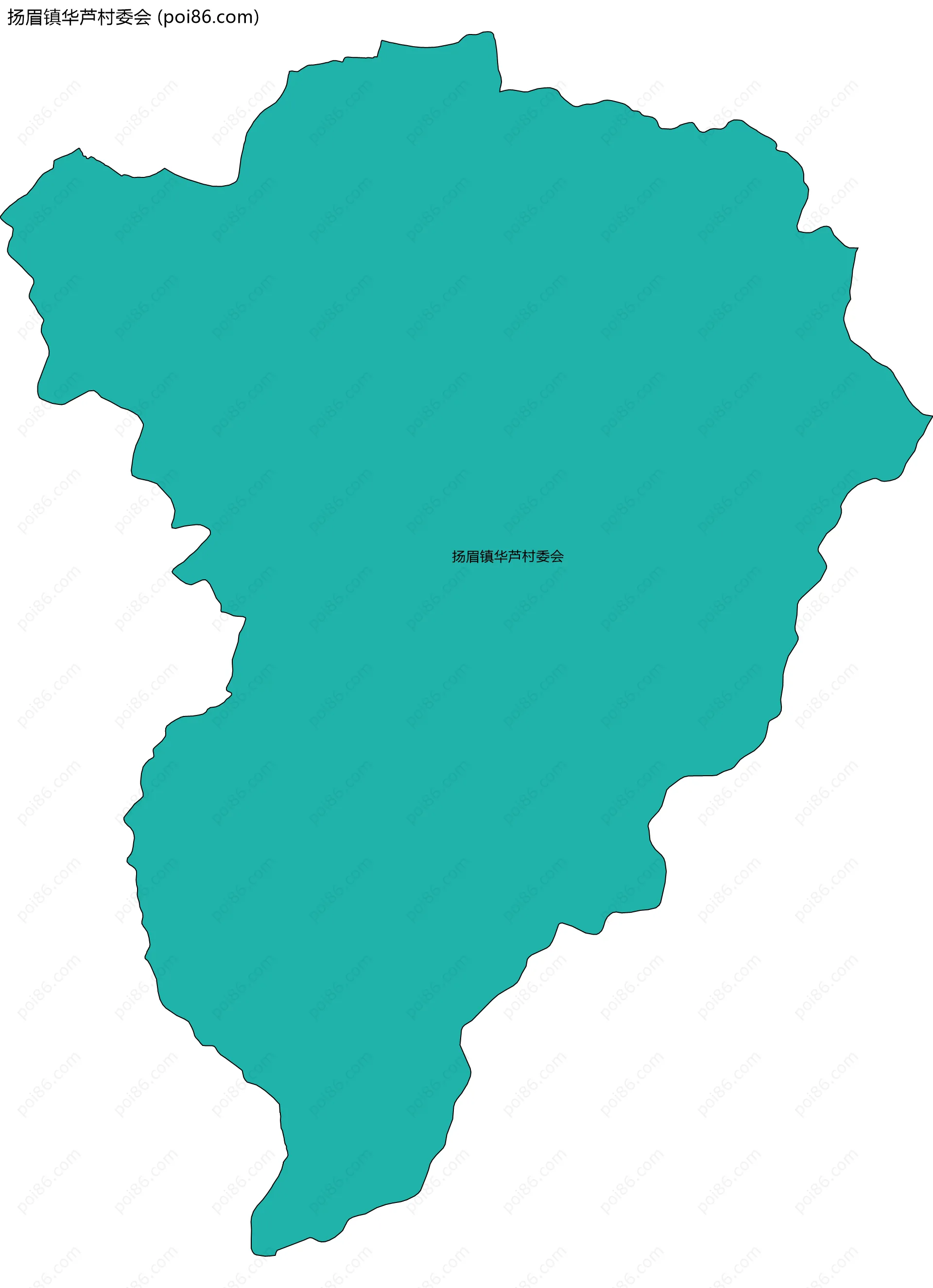 扬眉镇华芦村委会边界地图
