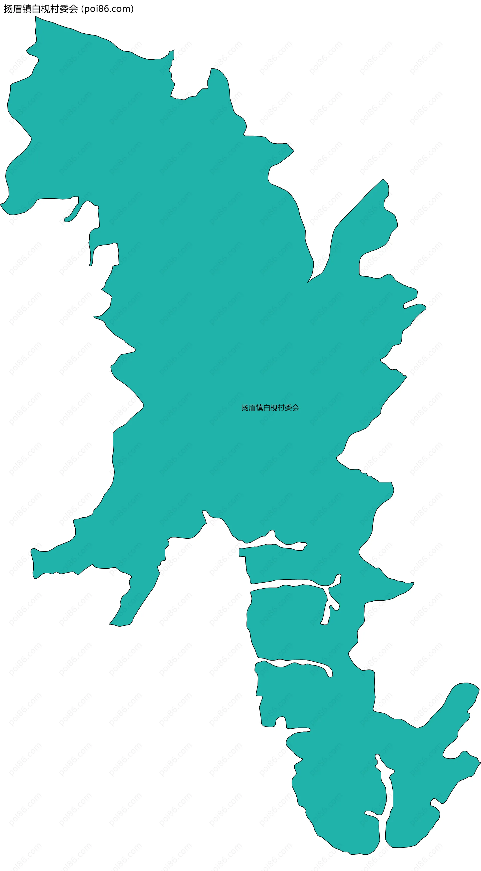 扬眉镇白枧村委会边界地图