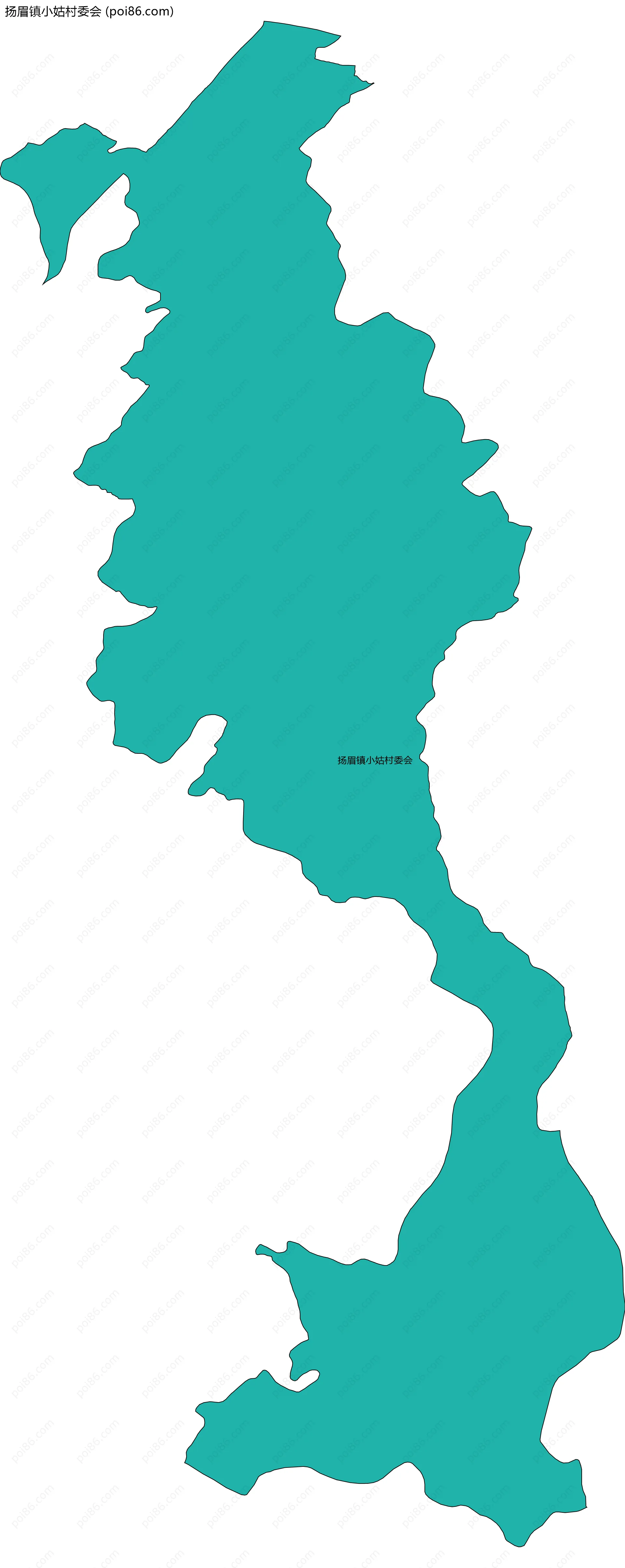 扬眉镇小姑村委会边界地图