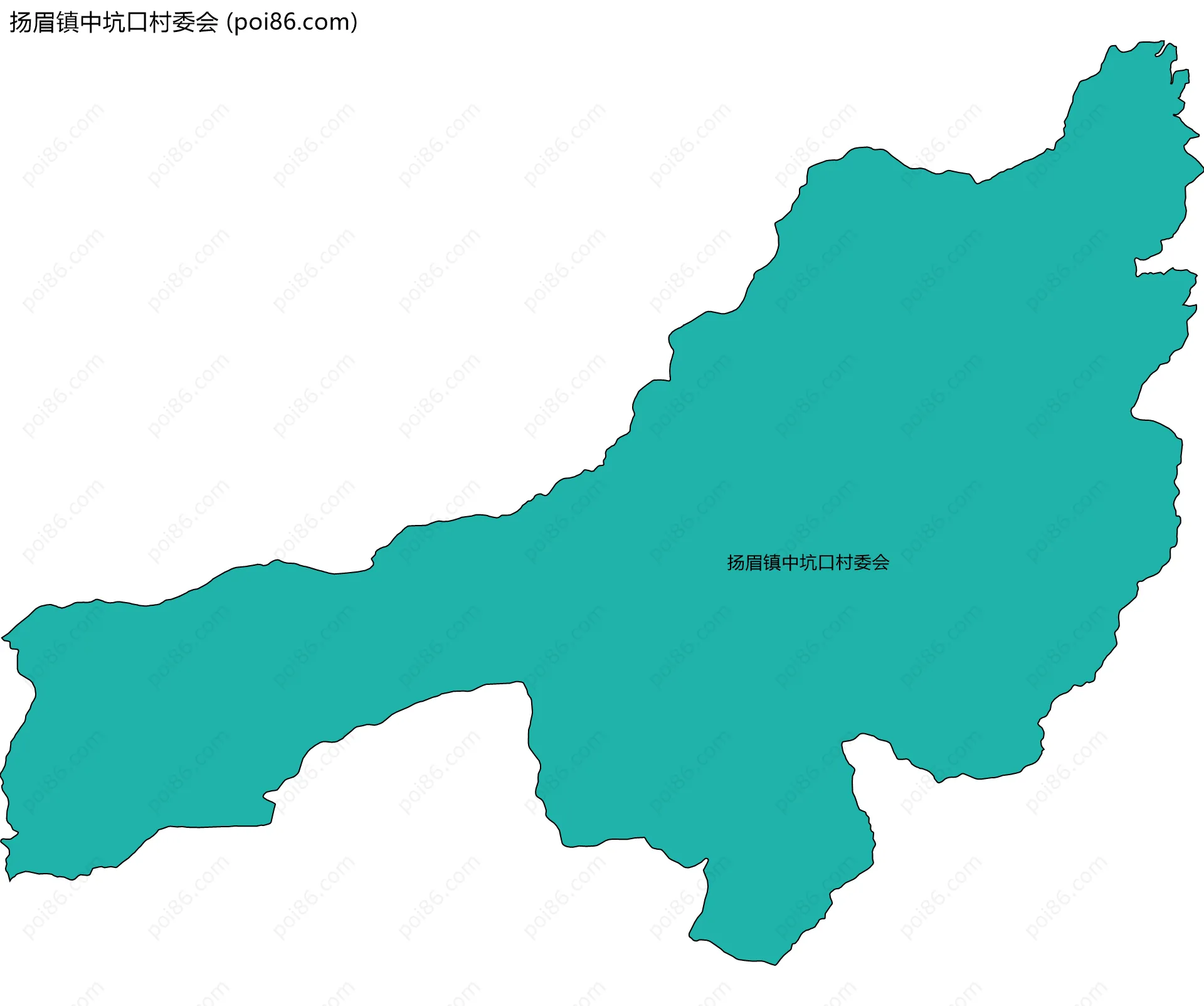 扬眉镇中坑口村委会边界地图