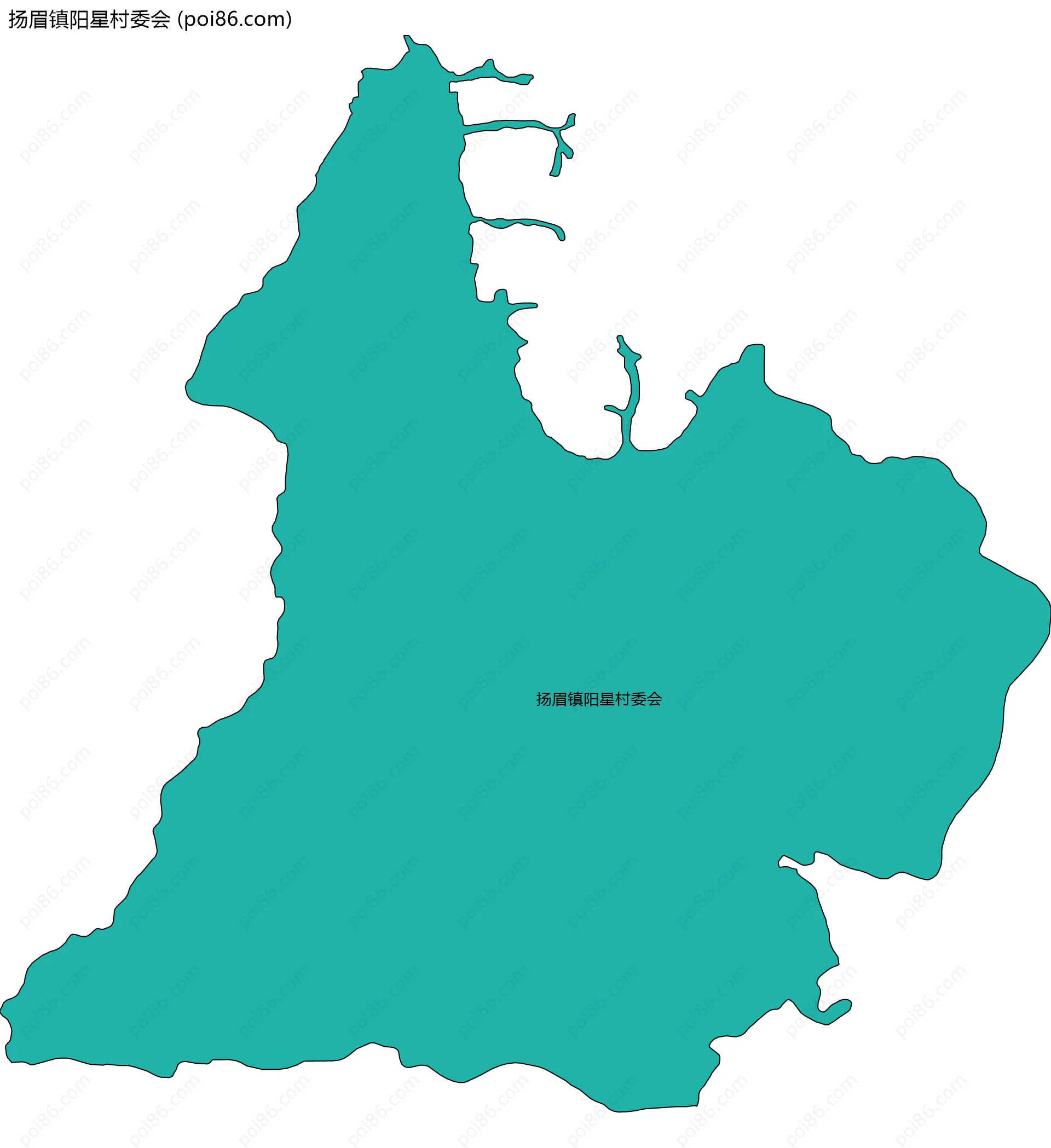 扬眉镇阳星村委会边界地图