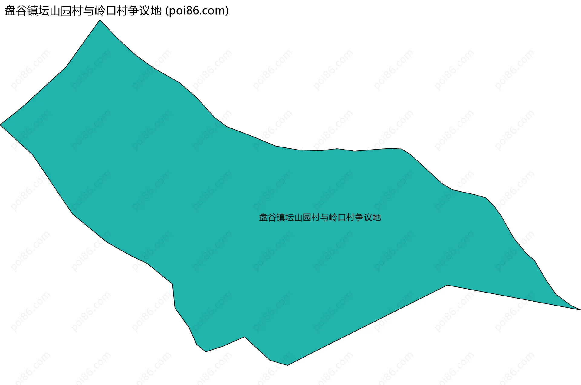 盘谷镇坛山园村与岭口村争议地边界地图