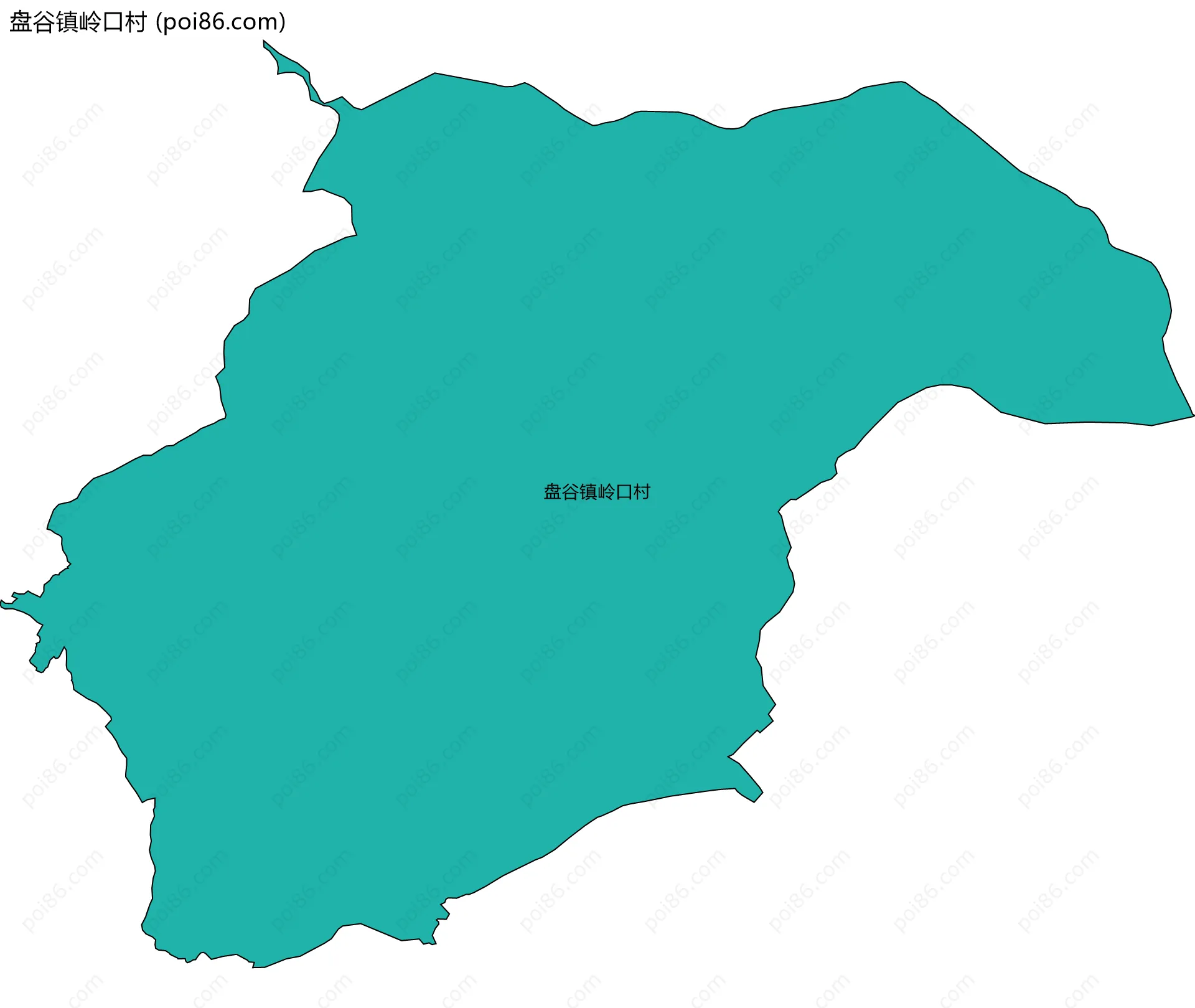 盘谷镇岭口村边界地图