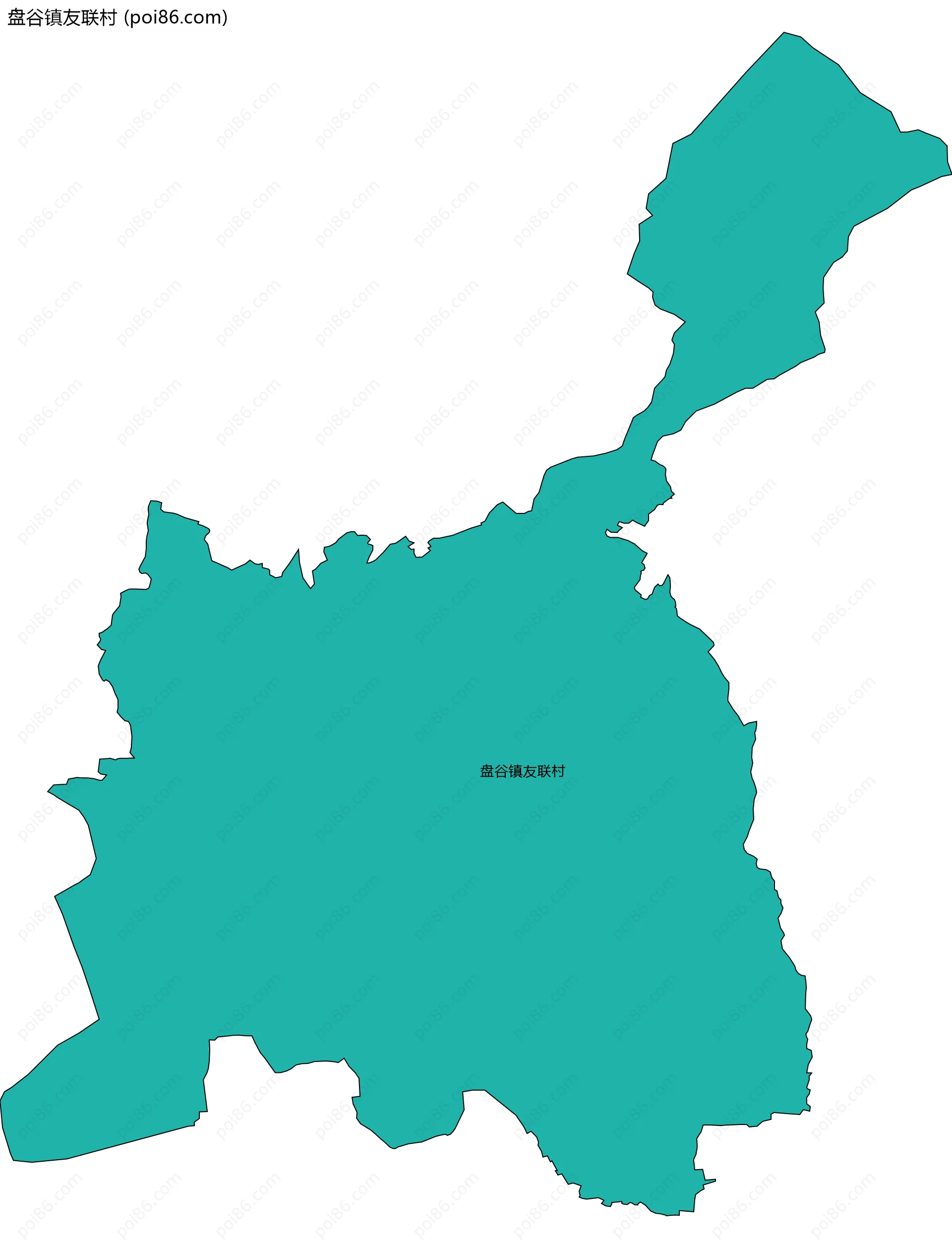 盘谷镇友联村边界地图