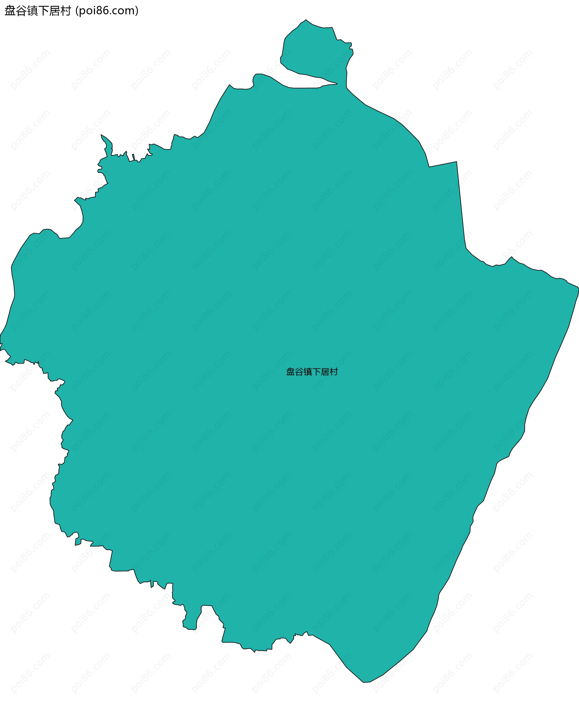 盘谷镇下居村边界地图