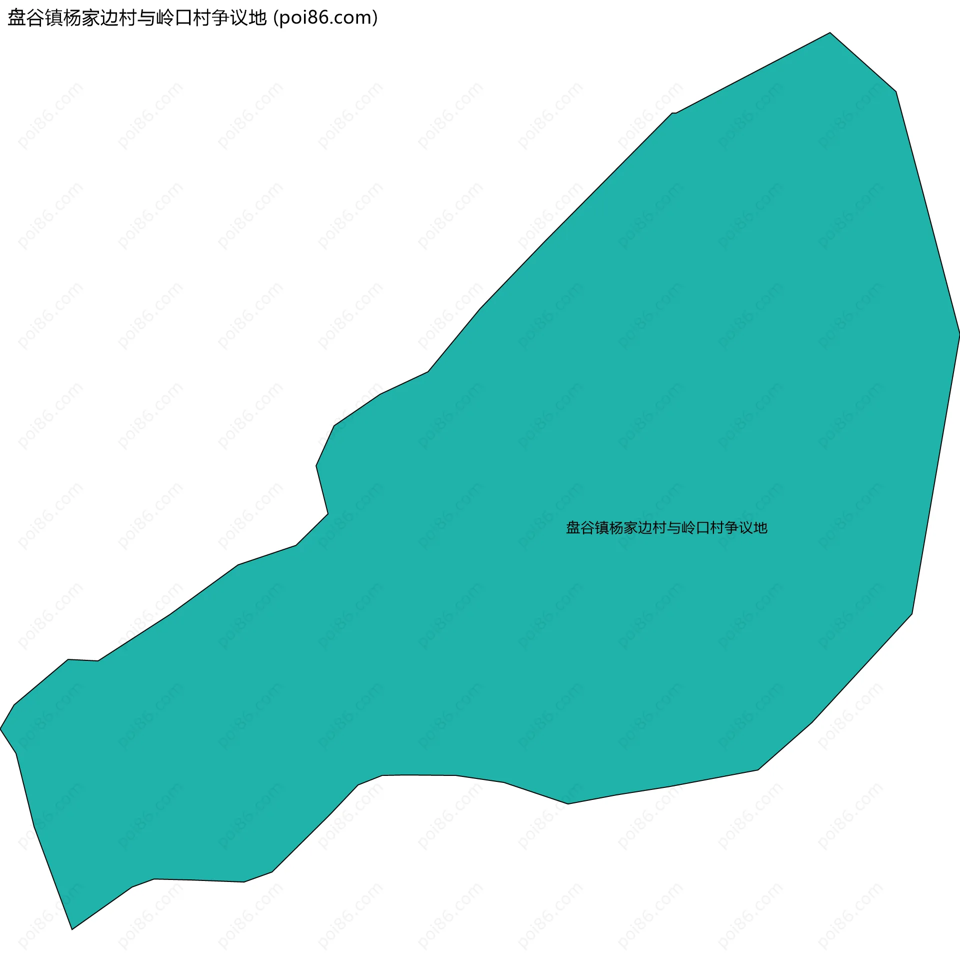 盘谷镇杨家边村与岭口村争议地边界地图