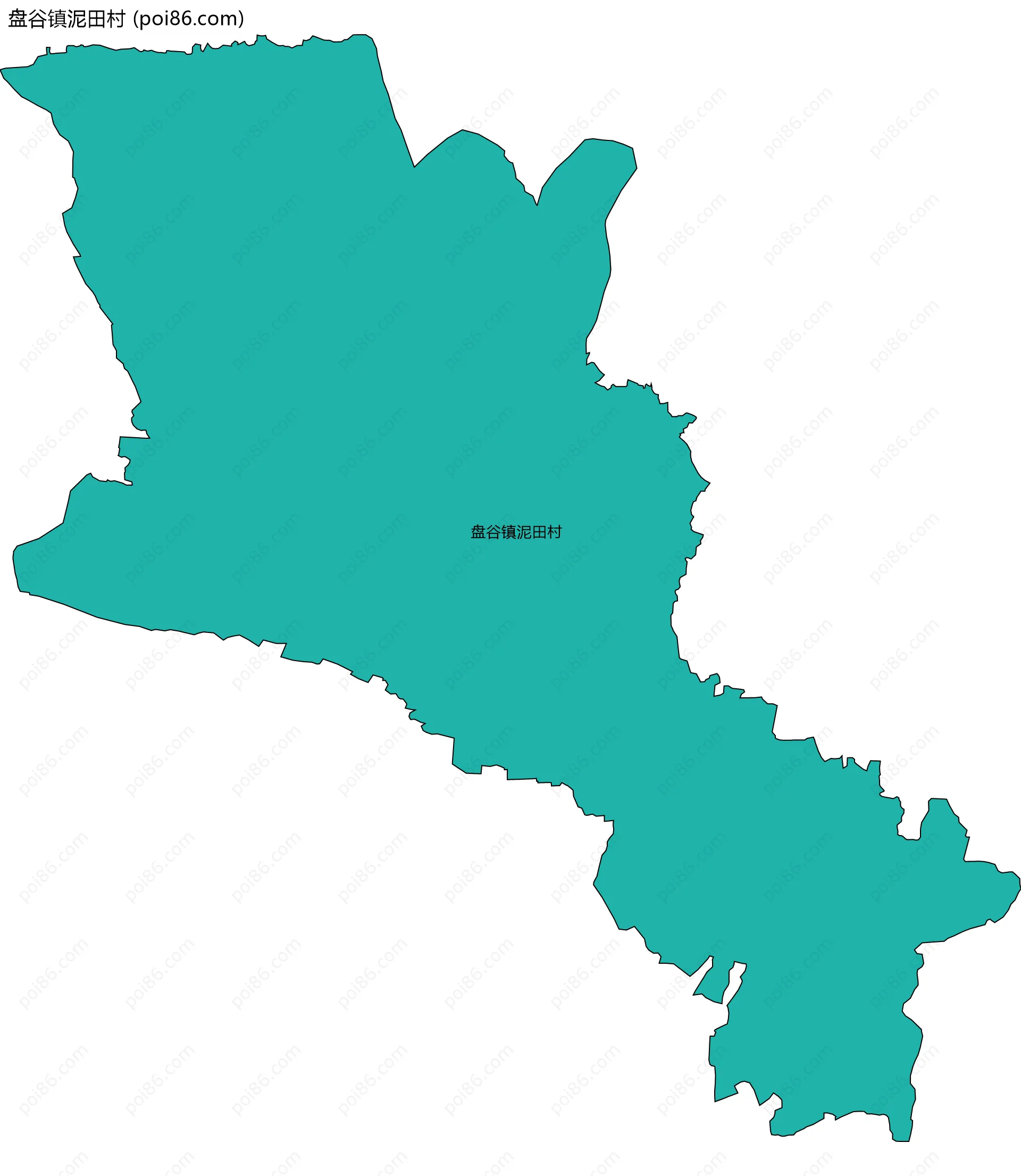 盘谷镇泥田村边界地图