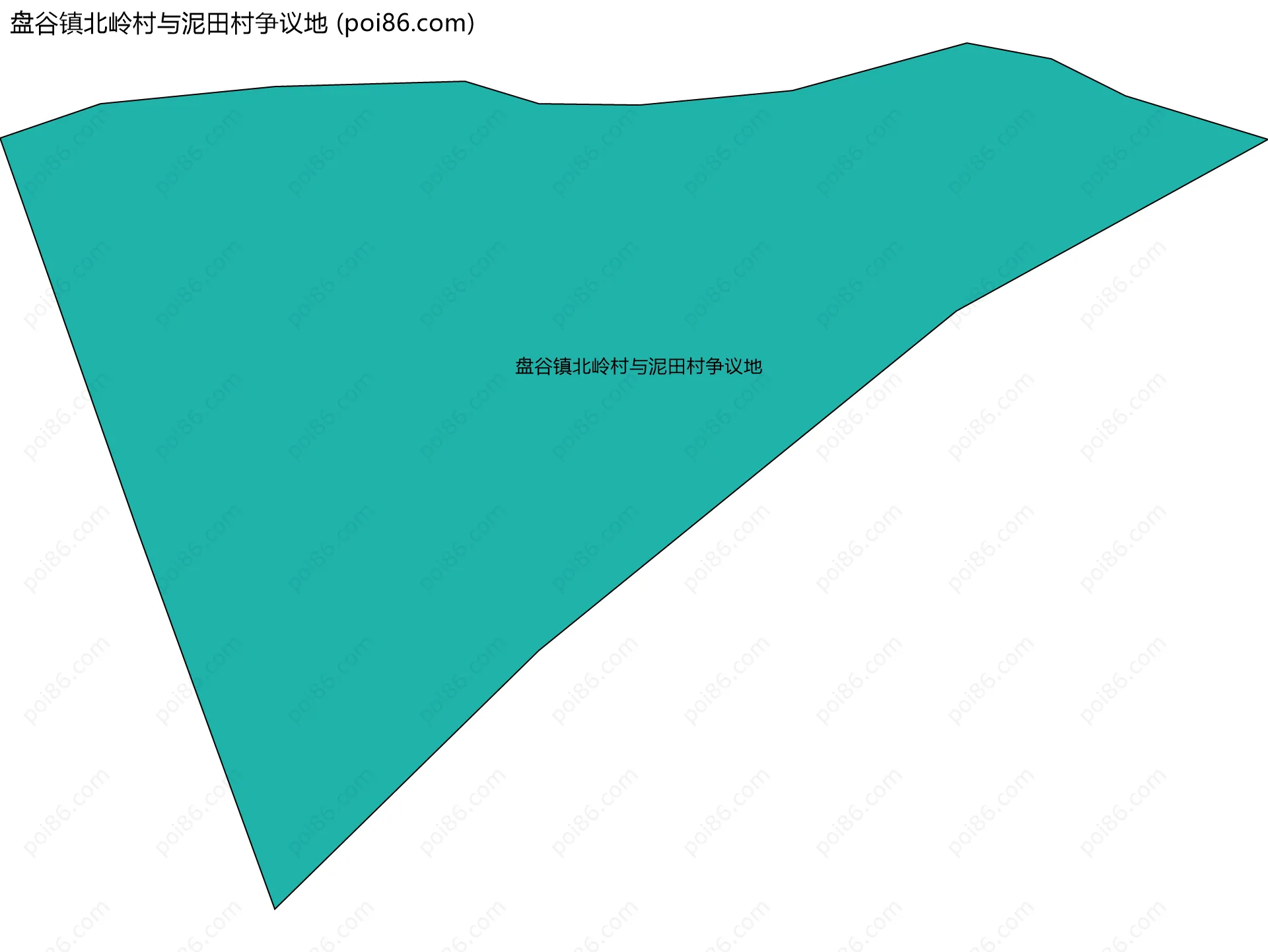 盘谷镇北岭村与泥田村争议地边界地图