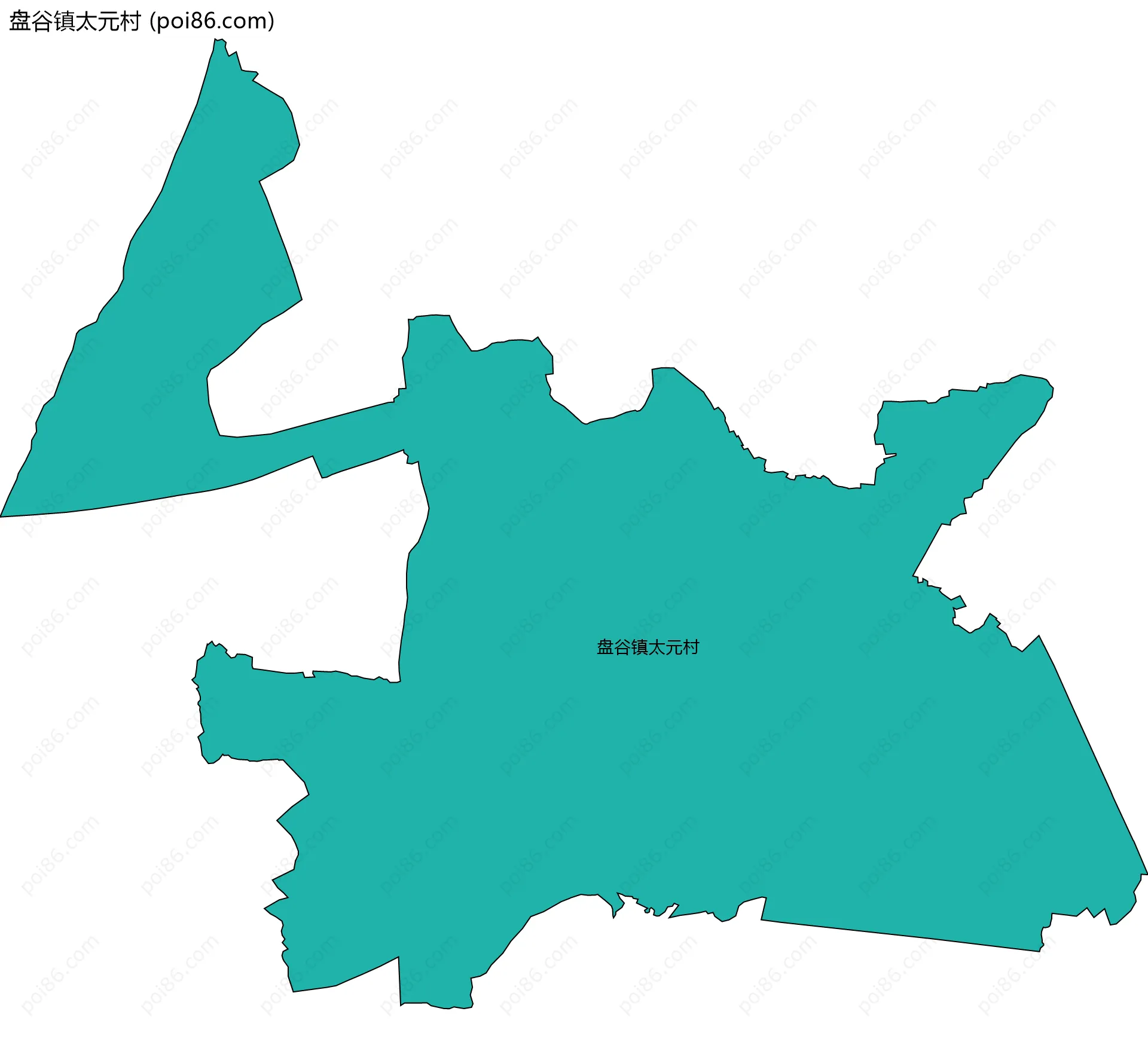 盘谷镇太元村边界地图