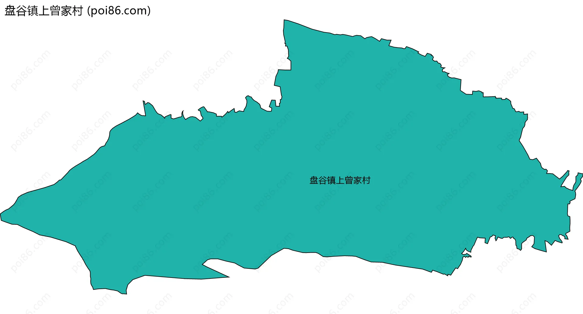 盘谷镇上曾家村边界地图