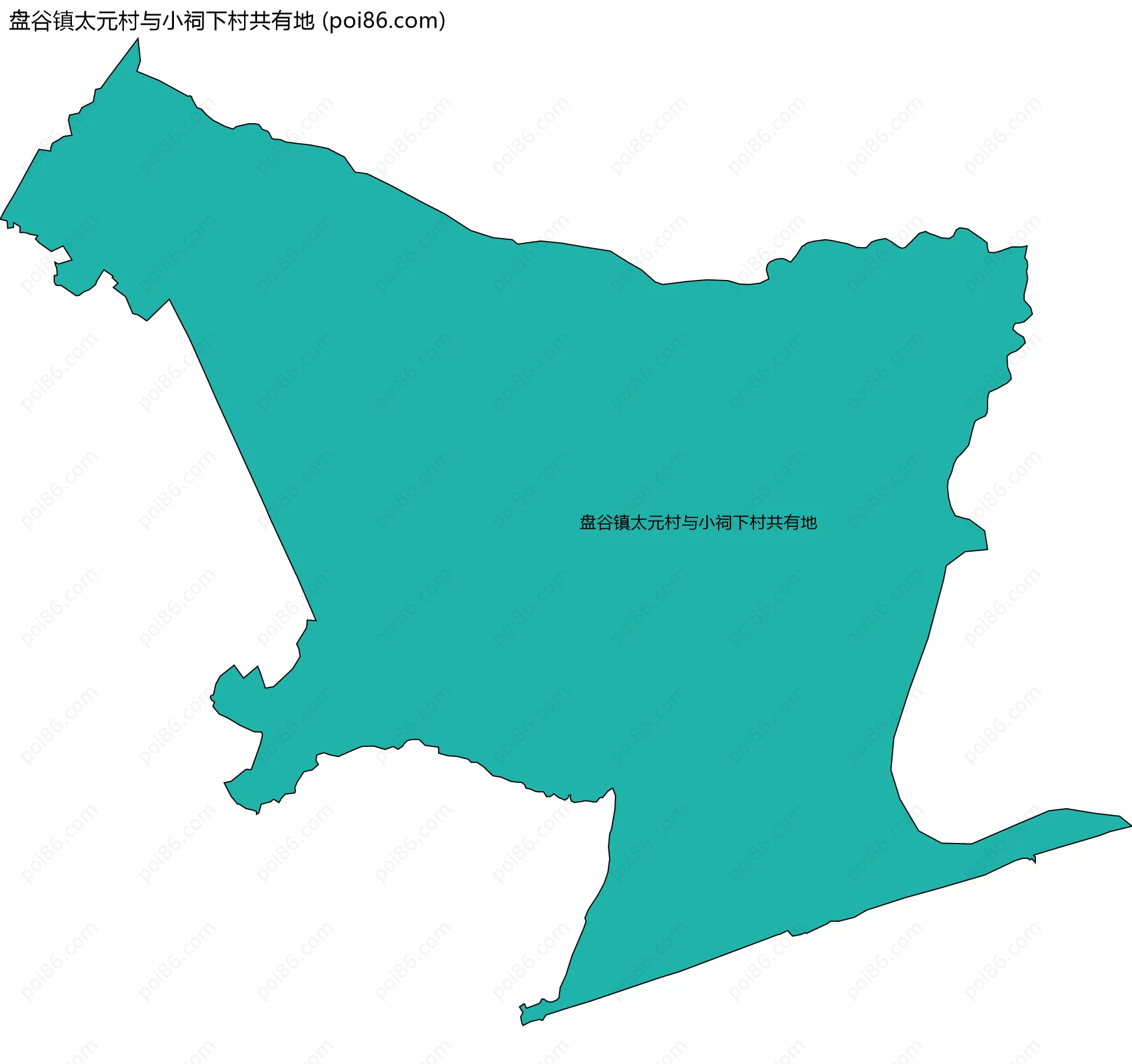 盘谷镇太元村与小祠下村共有地边界地图