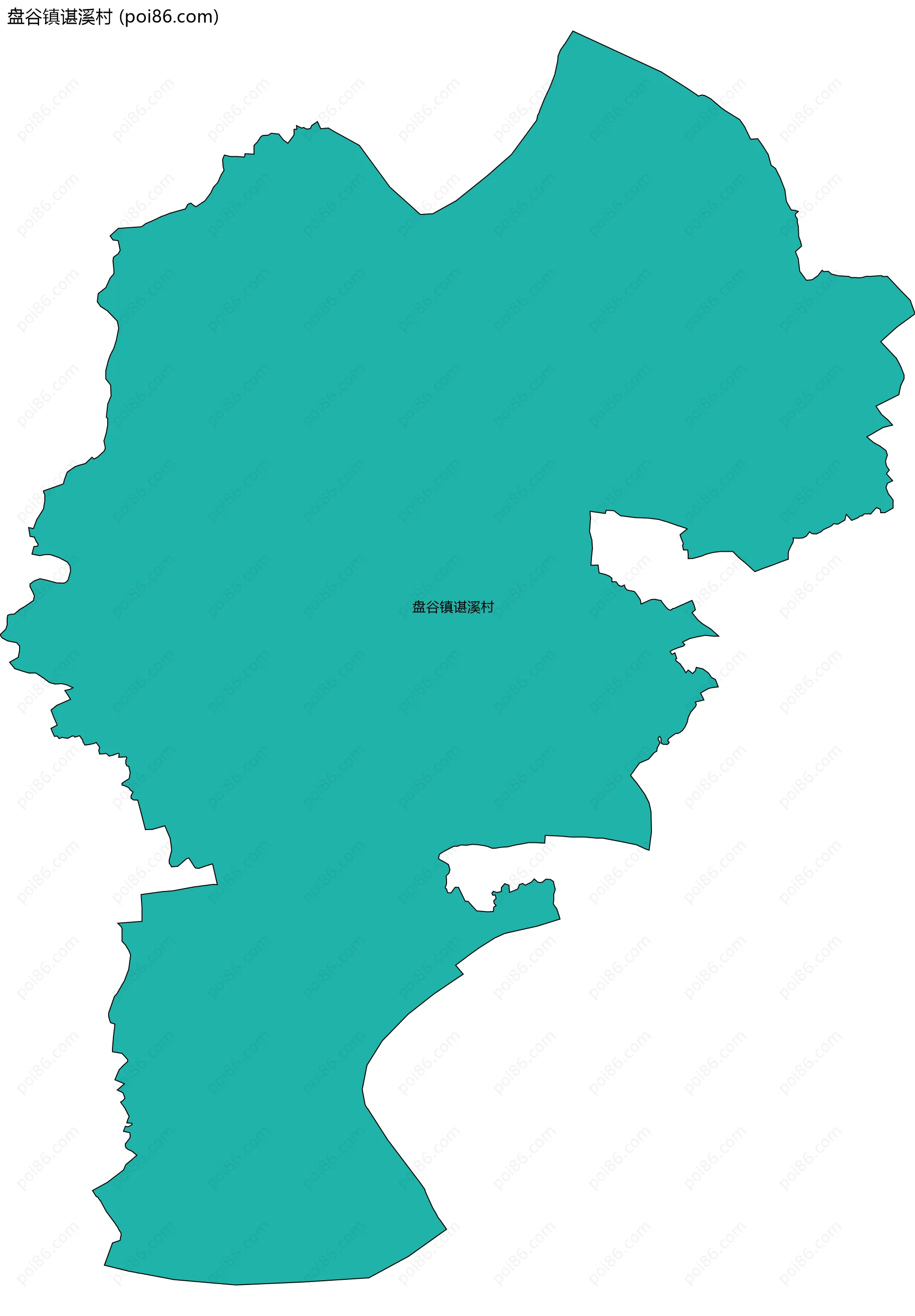 盘谷镇谌溪村边界地图