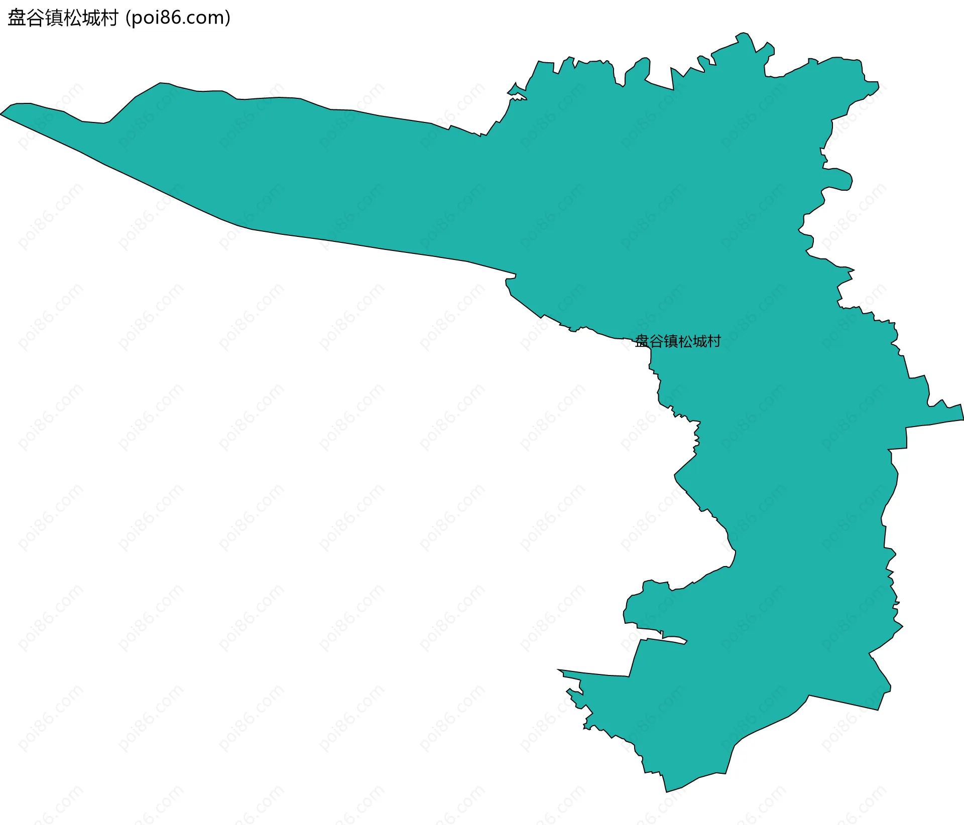 盘谷镇松城村边界地图