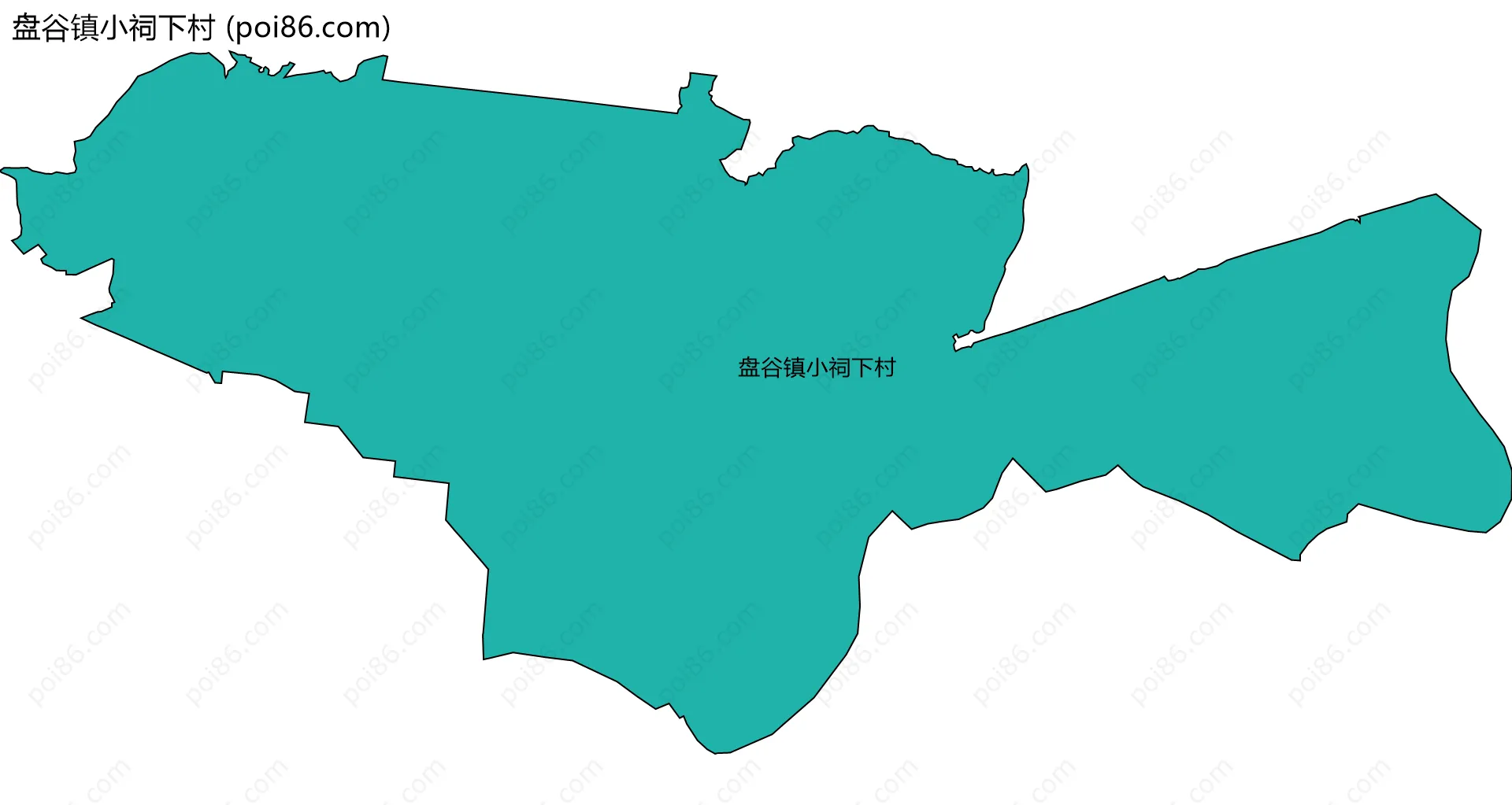 盘谷镇小祠下村边界地图