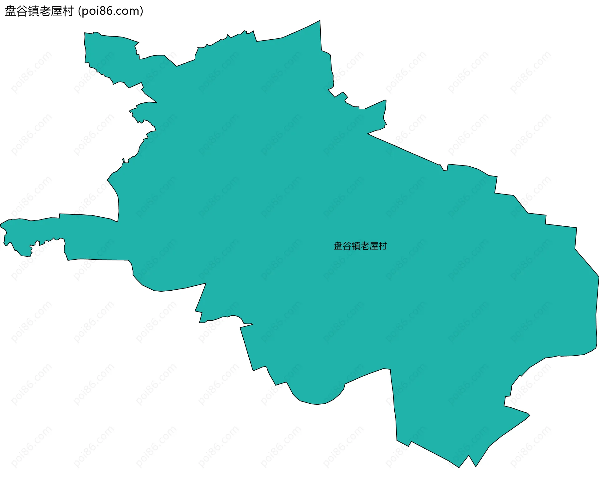 盘谷镇老屋村边界地图