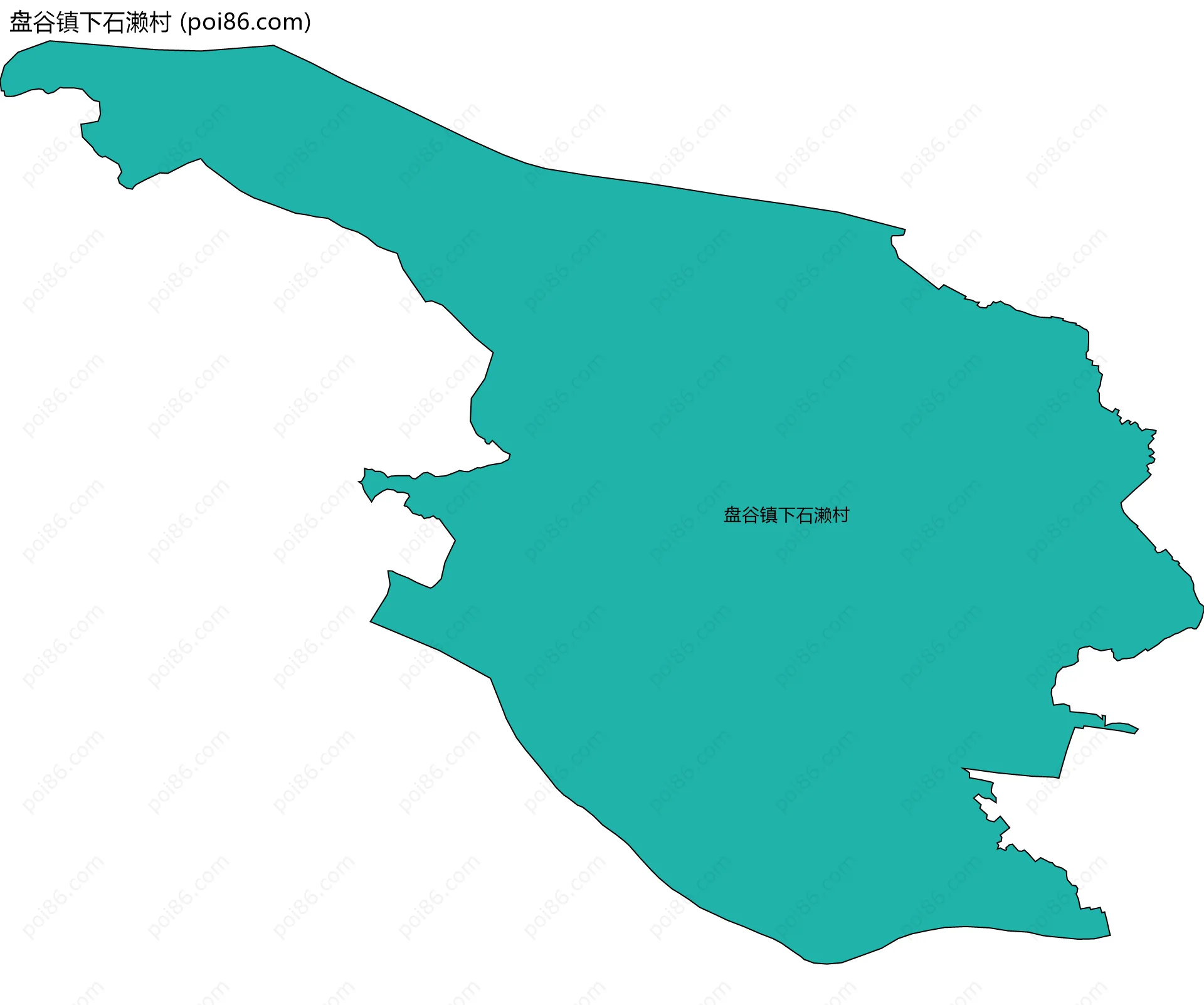 盘谷镇下石濑村边界地图