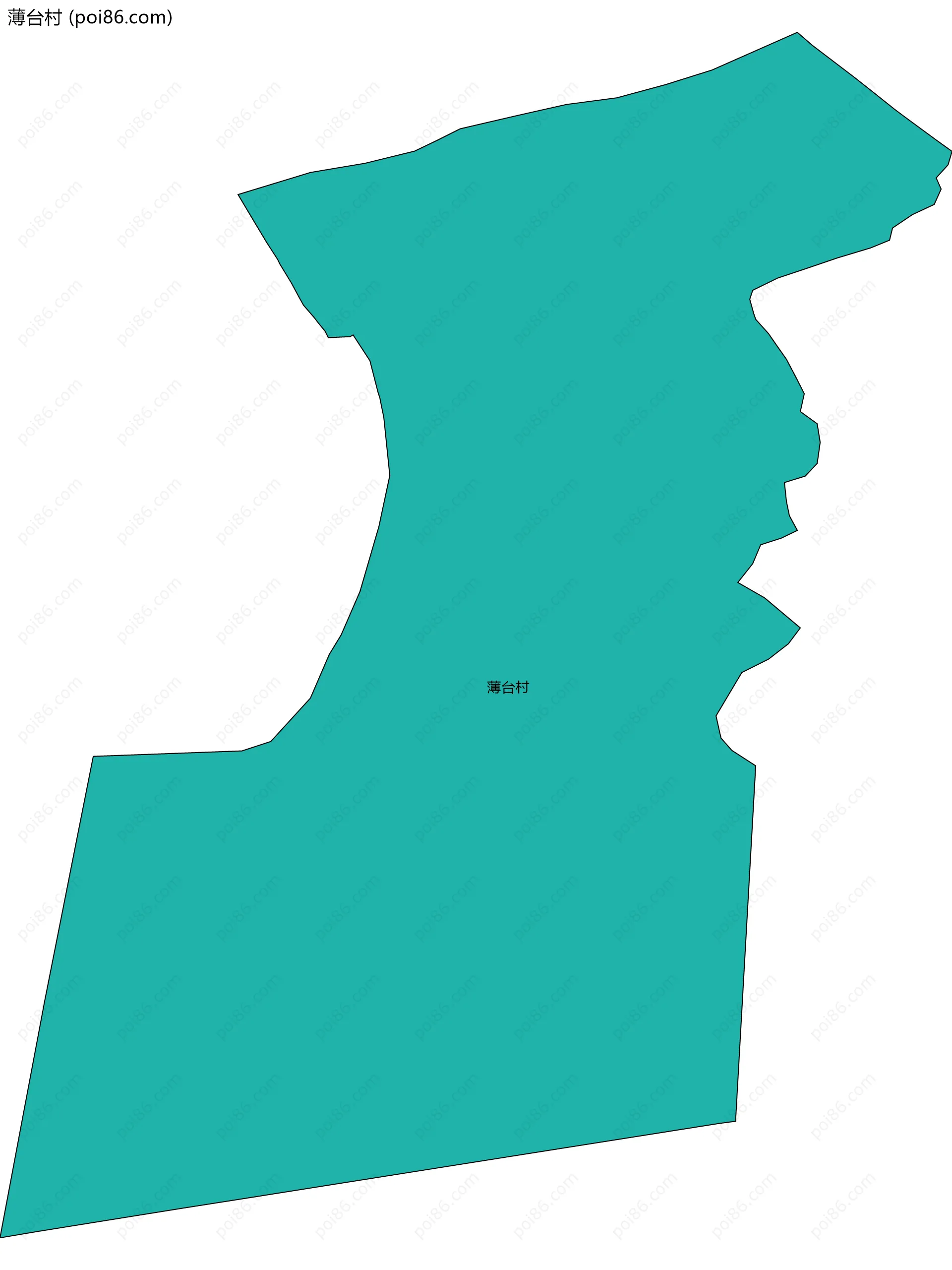 薄台村边界地图