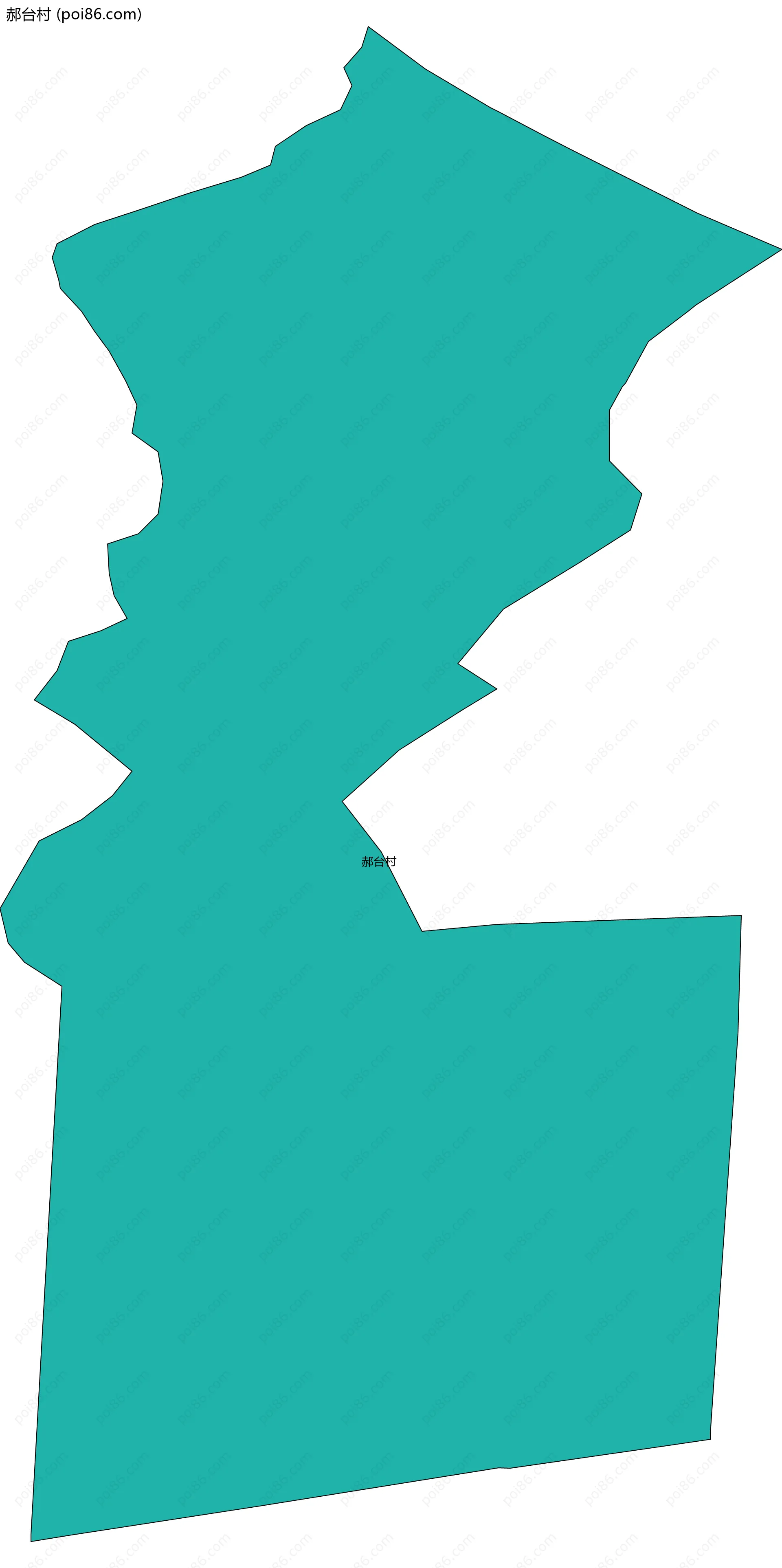 郝台村边界地图