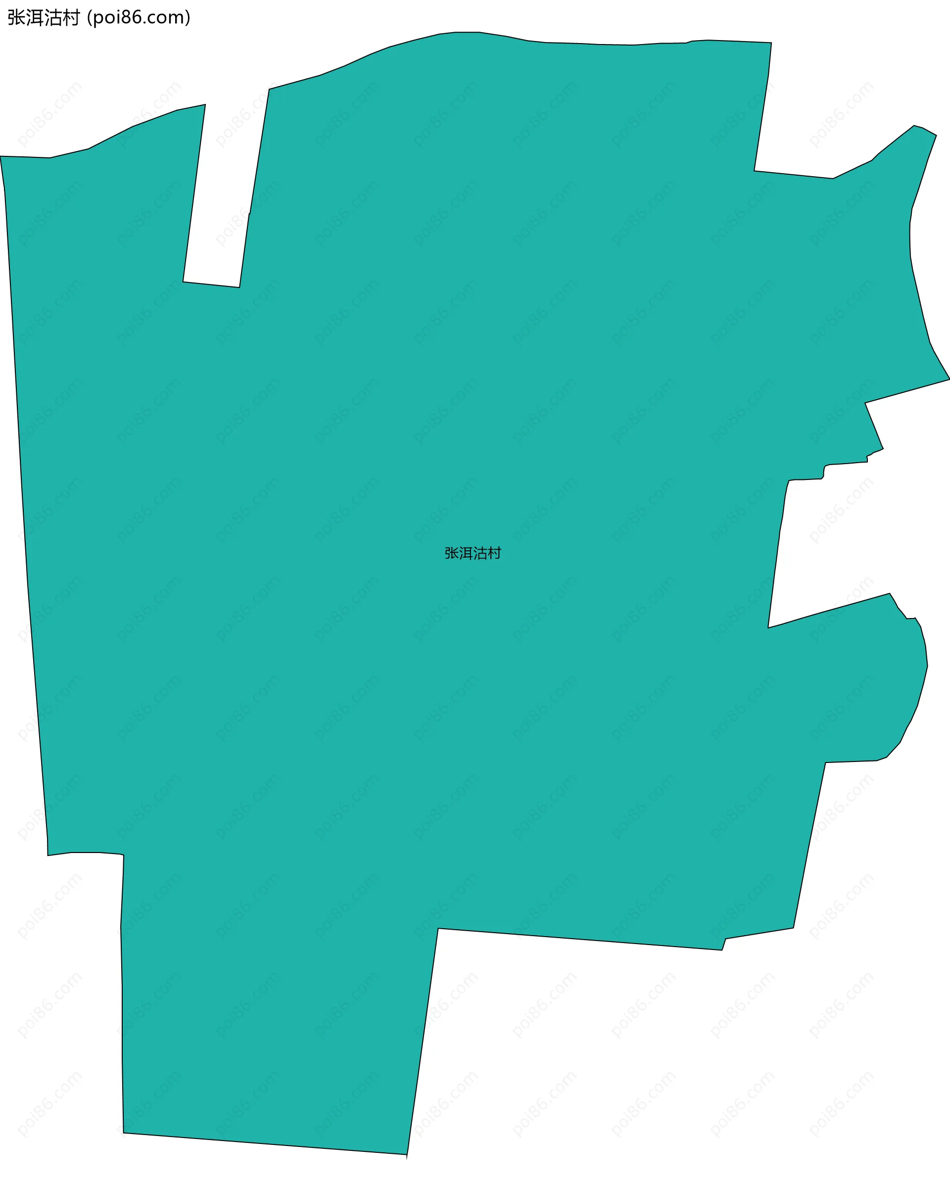 张洱沽村边界地图