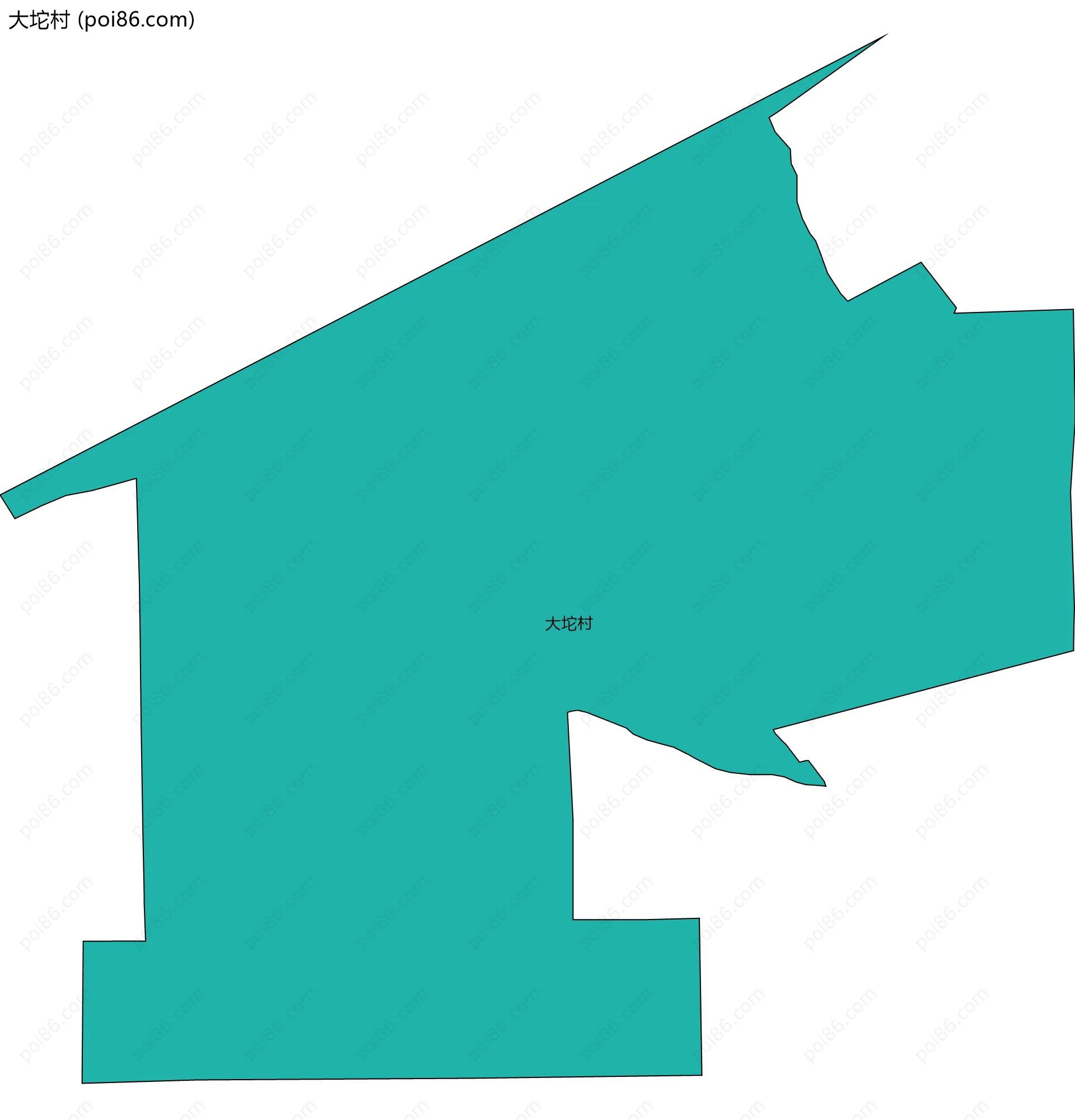 大坨村边界地图