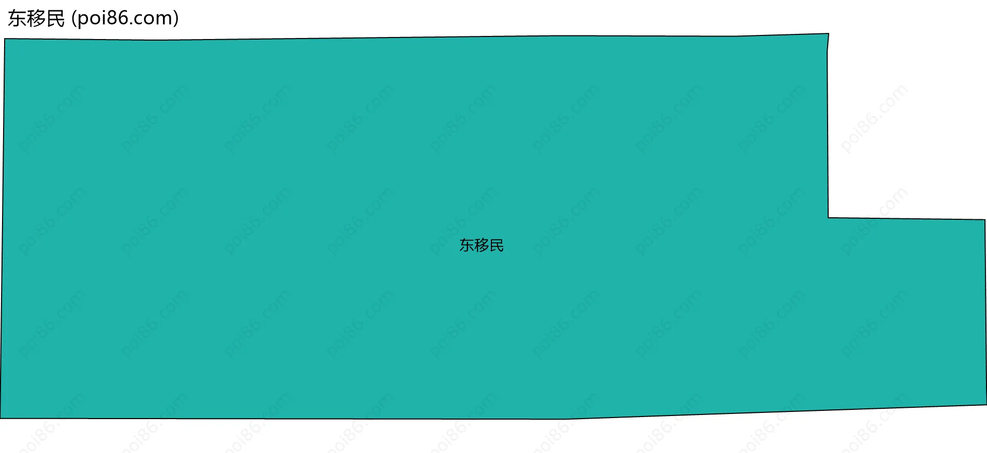 东移民边界地图