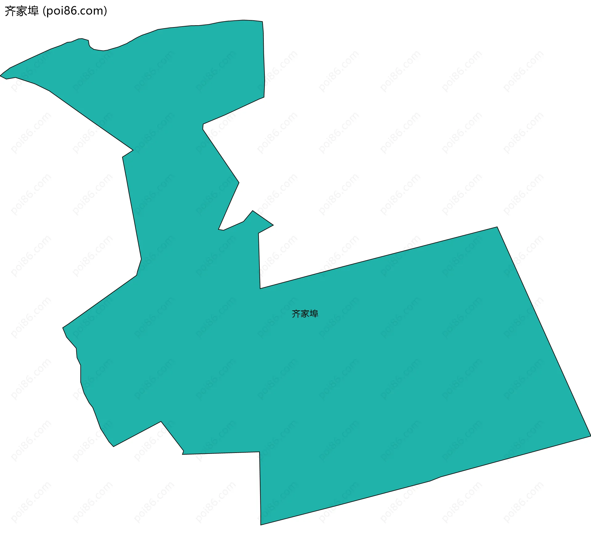 齐家埠边界地图