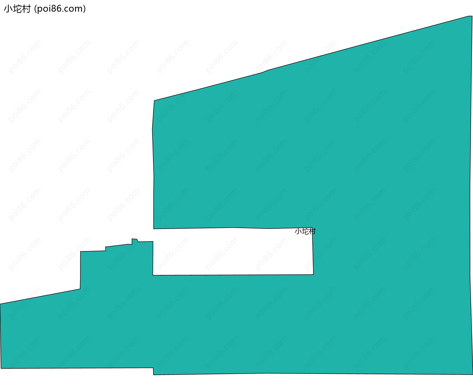 小坨村边界地图